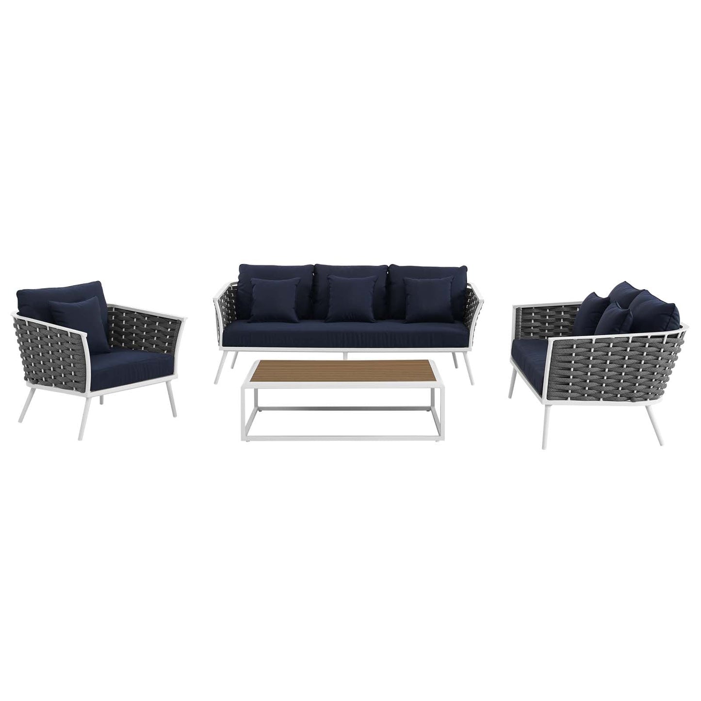 Modway Stance 4 Piece Outdoor Patio Aluminum Sectional Sofa Set-EEI-3161 | Outdoor Sofas, Loveseats & Sectionals | Modishstore-33