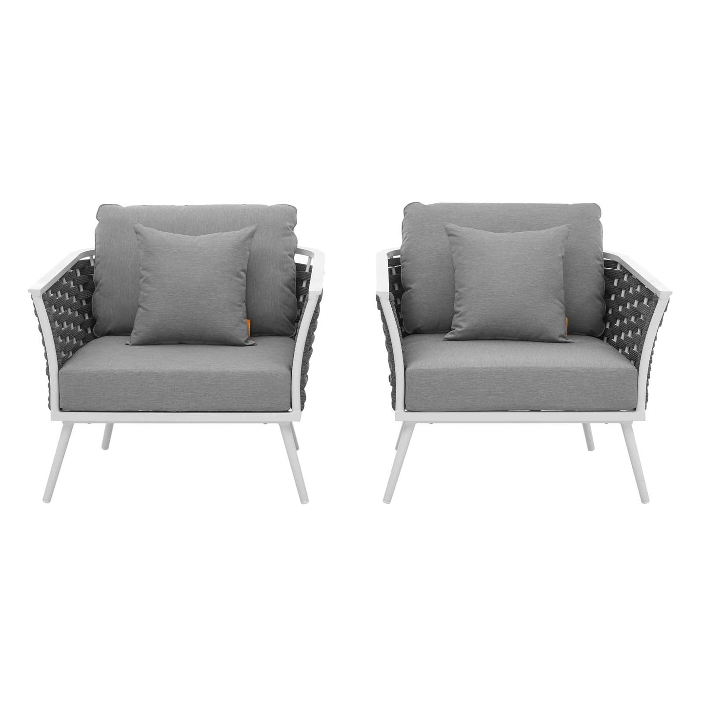 Modway Stance Armchair Outdoor Patio Aluminum Set of 2 | Armchairs | Modishstore-2