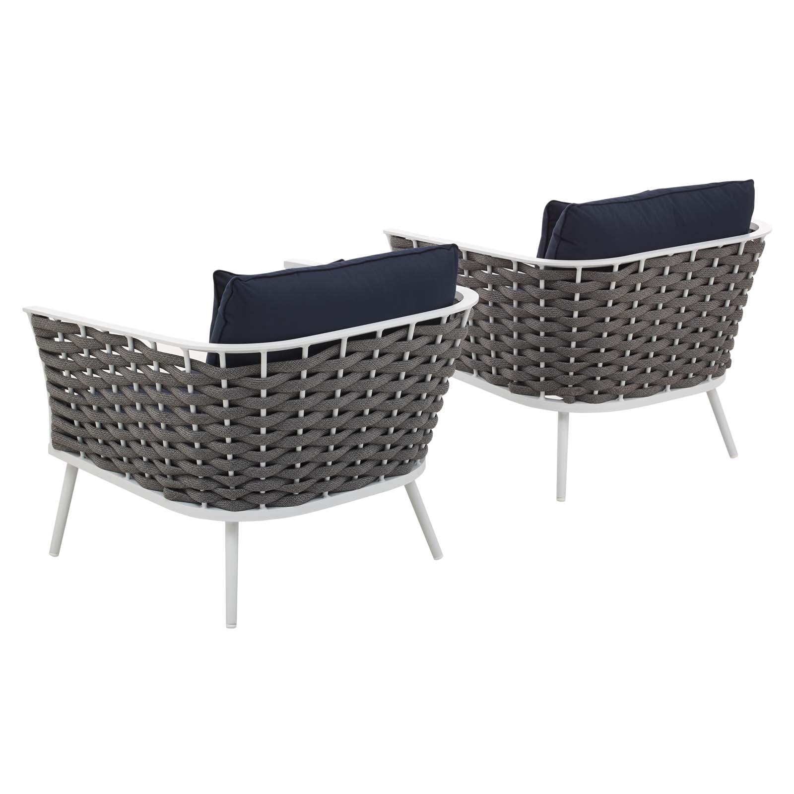 Modway Stance Armchair Outdoor Patio Aluminum Set of 2 | Armchairs | Modishstore-12