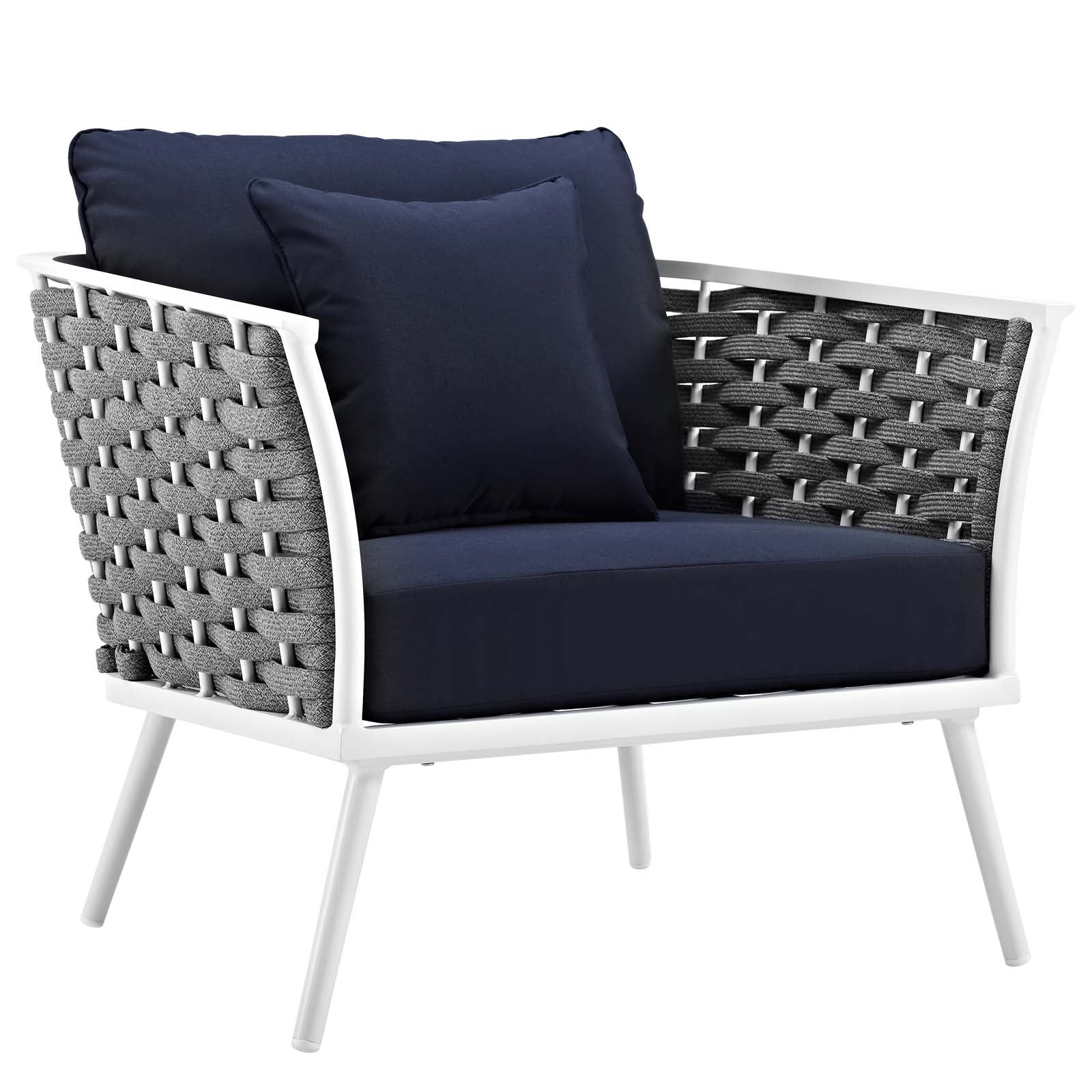 Modway Stance 3 Piece Outdoor Patio Aluminum Sectional Sofa Set | Outdoor Sofas, Loveseats & Sectionals | Modishstore-15