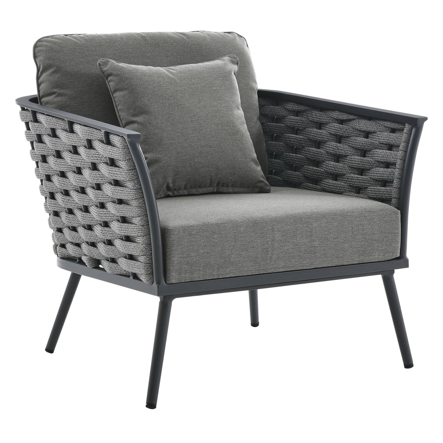 Modway Stance 6 Piece Outdoor Patio Aluminum Sectional Sofa Set | Outdoor Sofas, Loveseats & Sectionals | Modishstore-27