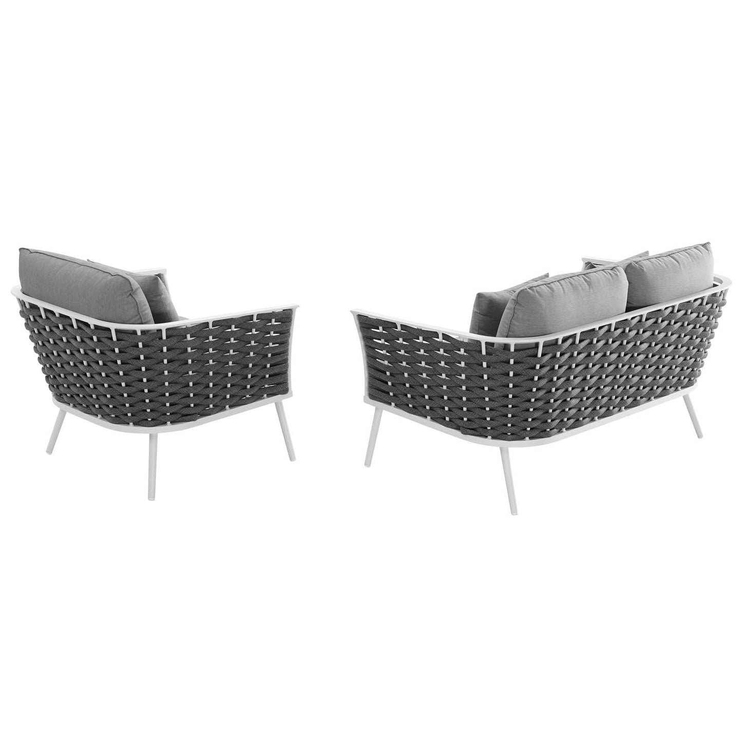 Modway Stance 2 Piece Outdoor Patio Aluminum Sectional Sofa Set | Outdoor Sofas, Loveseats & Sectionals | Modishstore-3
