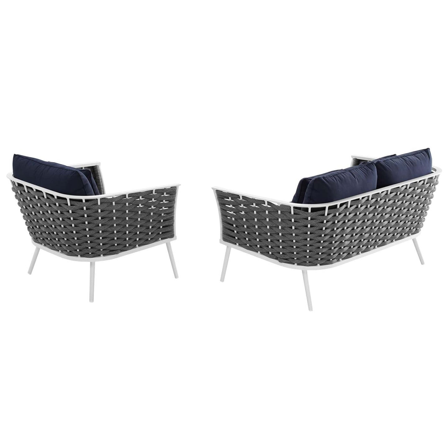 Modway Stance 2 Piece Outdoor Patio Aluminum Sectional Sofa Set | Outdoor Sofas, Loveseats & Sectionals | Modishstore-11