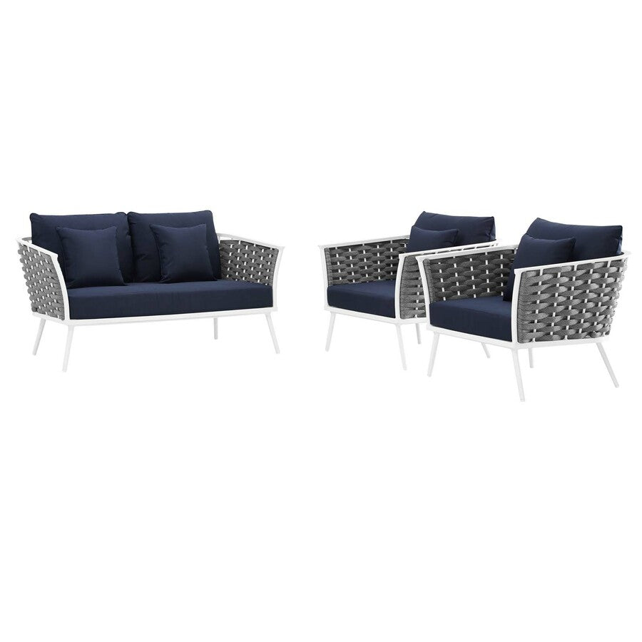 Modway Stance 3 Piece Outdoor Patio Aluminum Sectional Sofa Set-EEI-3170 | Outdoor Sofas, Loveseats & Sectionals | Modishstore-2