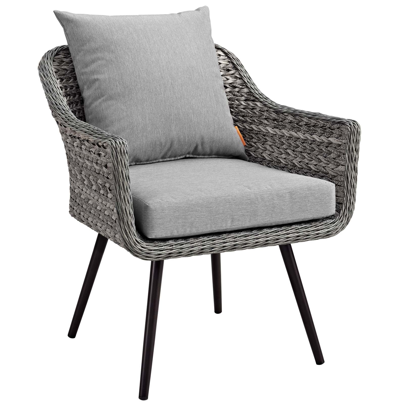 Modway Endeavor 5 Piece Outdoor Patio Wicker Rattan Sectional Sofa Set | Outdoor Sofas, Loveseats & Sectionals | 