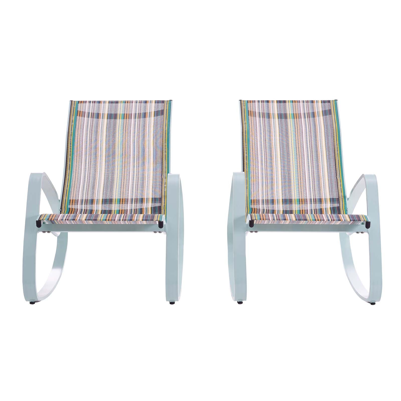 Modway Traveler Rocking Lounge Chair Outdoor Patio Mesh Sling Set of 2 | Outdoor Recliners & Lounge Chairs | Modishstore-6