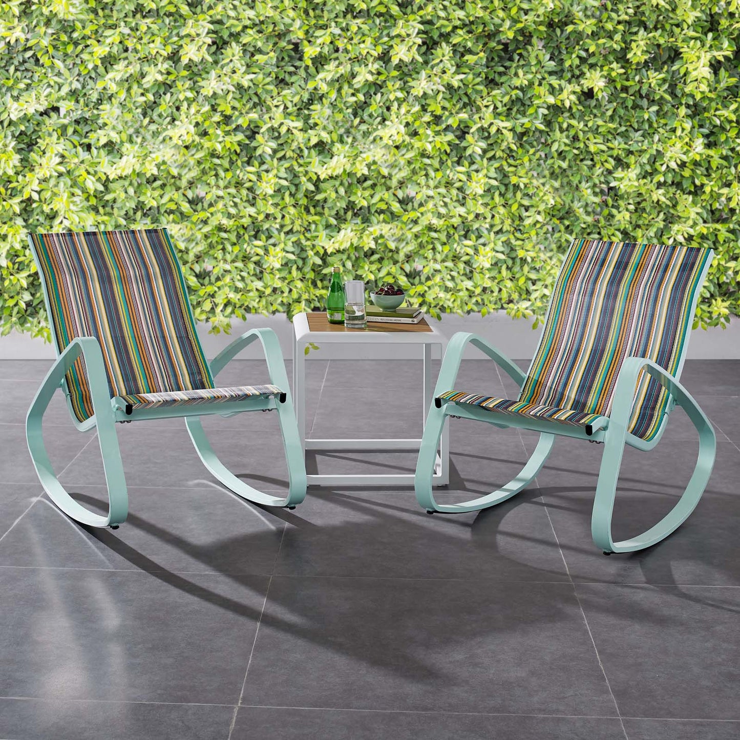 Modway Traveler Rocking Lounge Chair Outdoor Patio Mesh Sling Set of 2 | Outdoor Recliners & Lounge Chairs | Modishstore-5