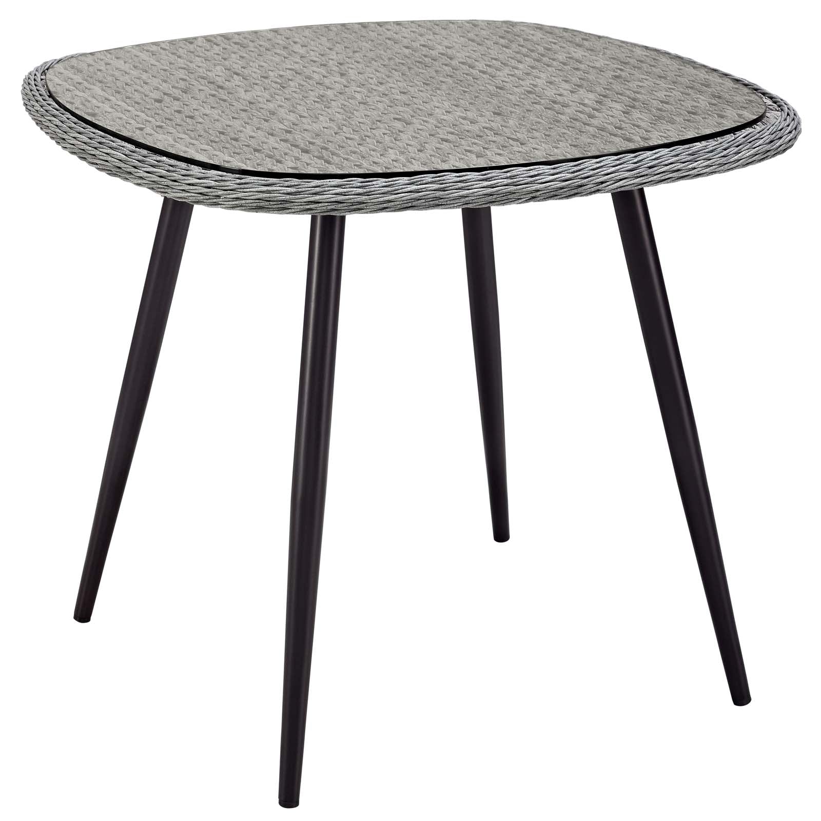 Modway Endeavor 3 Piece Outdoor Patio Wicker Rattan Dining Set | Outdoor Dining Set | 