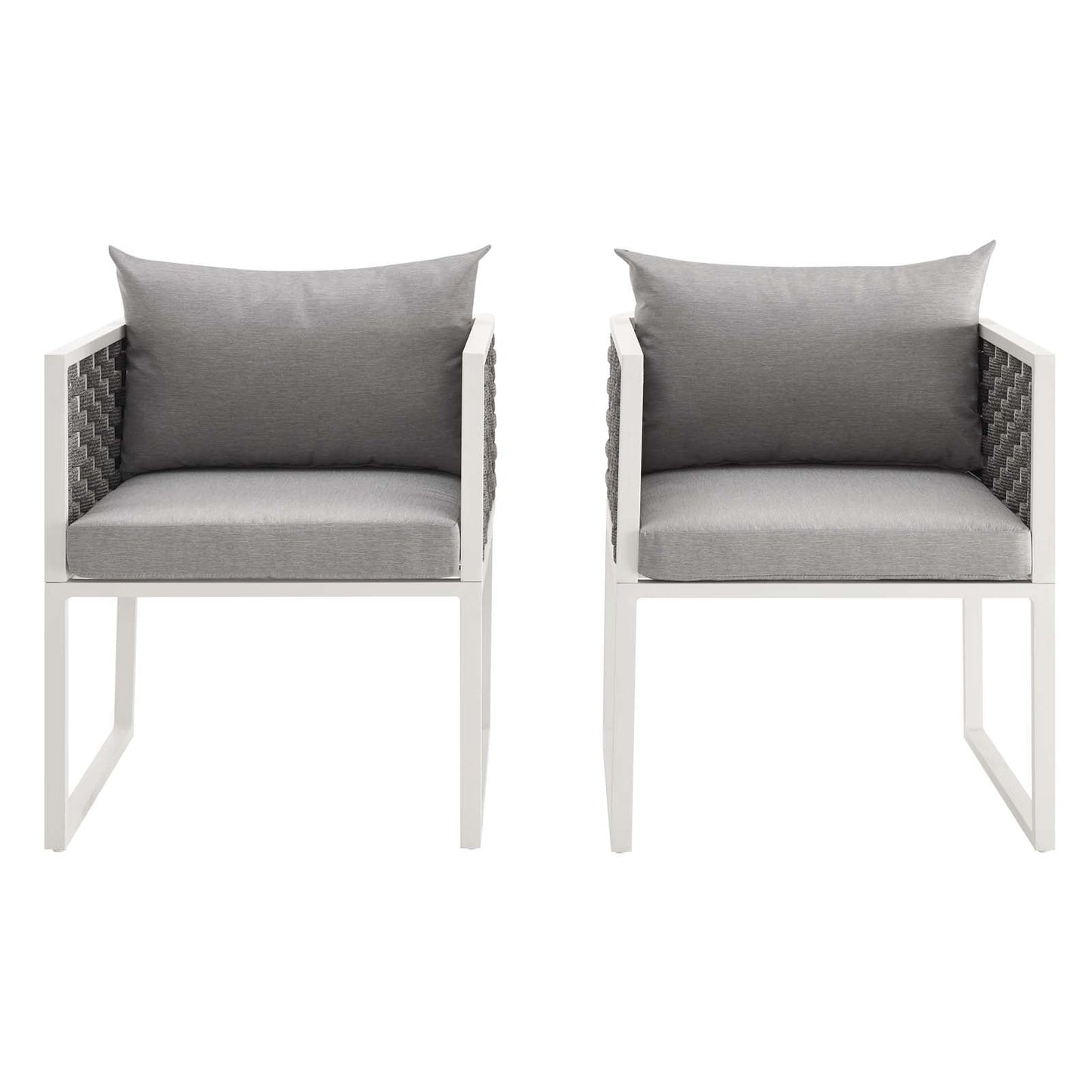Modway Stance Dining Armchair Outdoor Patio Aluminum Set of 2 | Outdoor Chairs | Modishstore-4