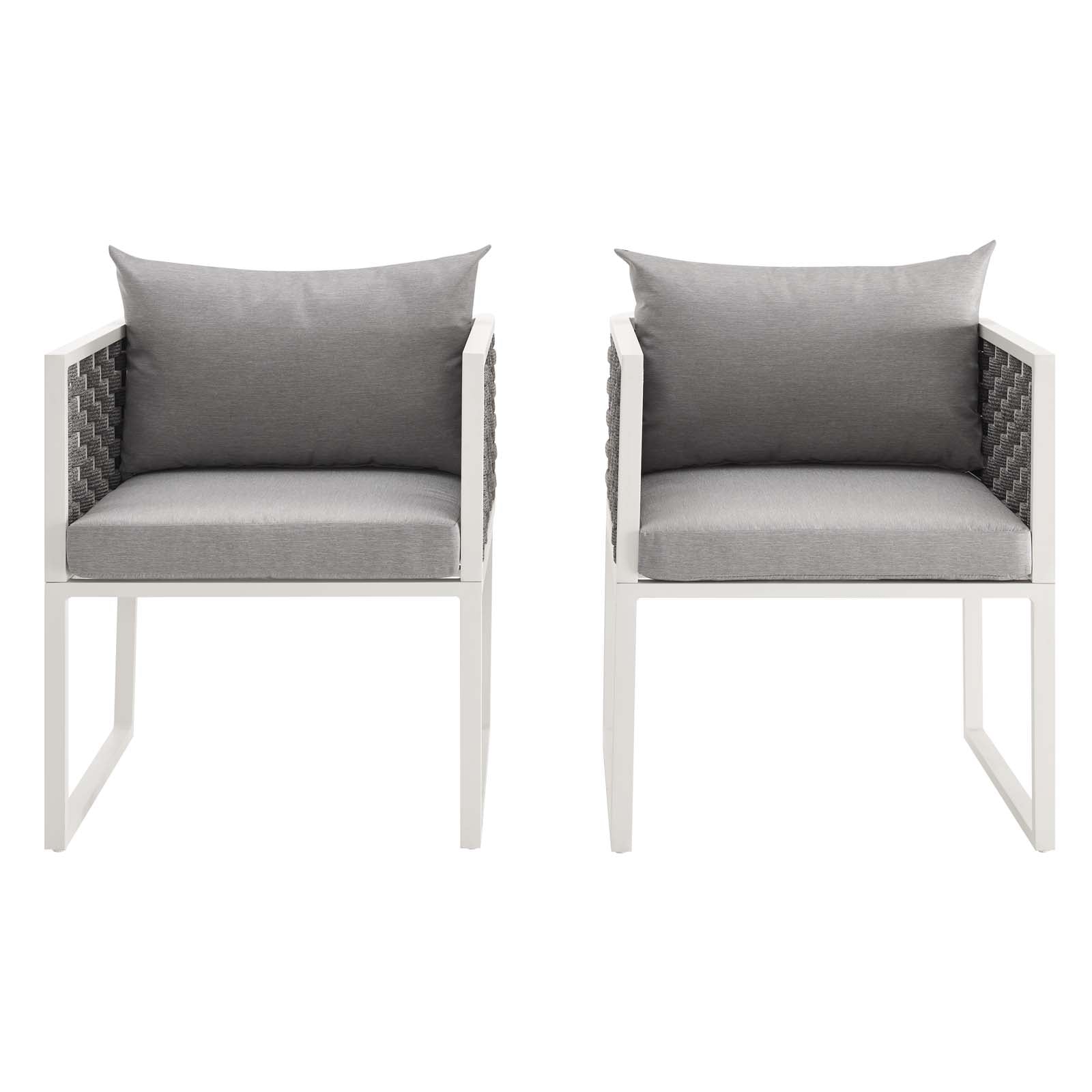 Modway Stance Dining Armchair Outdoor Patio Aluminum Set of 2 | Outdoor Chairs | Modishstore-4