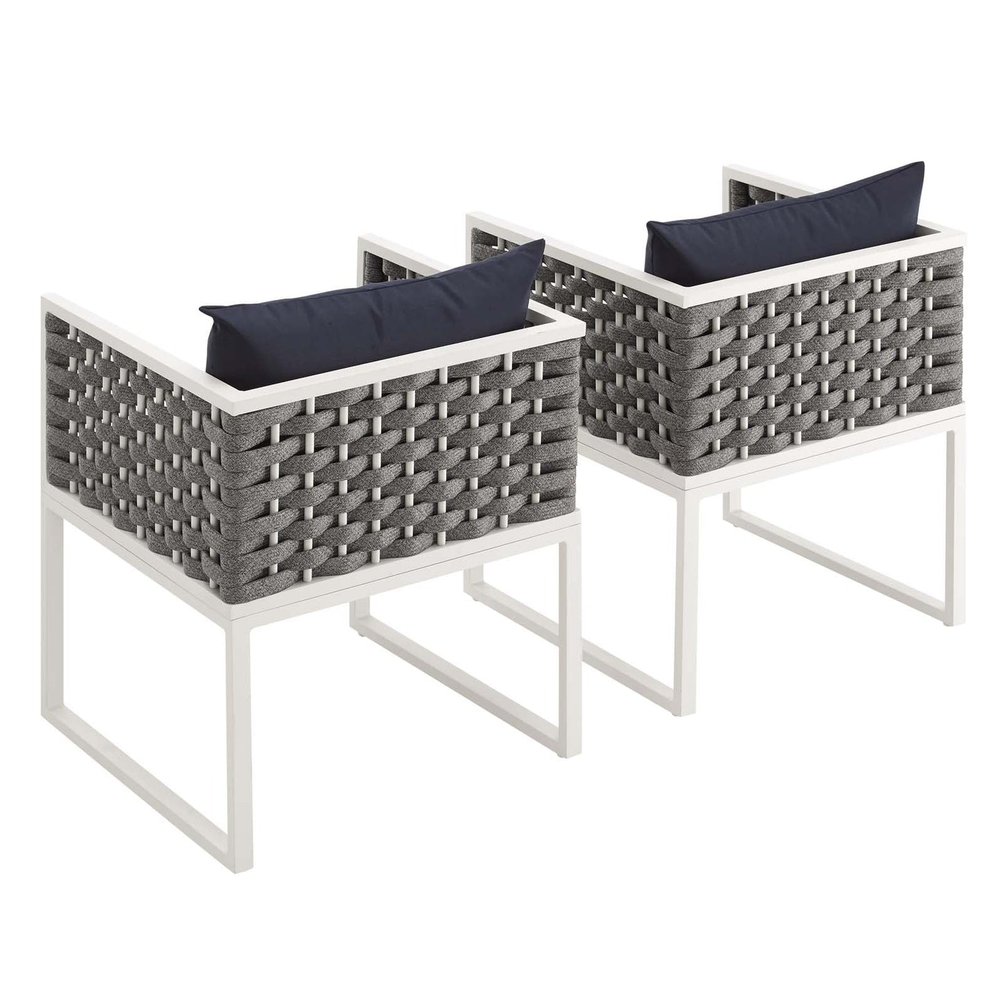 Modway Stance Dining Armchair Outdoor Patio Aluminum Set of 2 | Outdoor Chairs | Modishstore-8