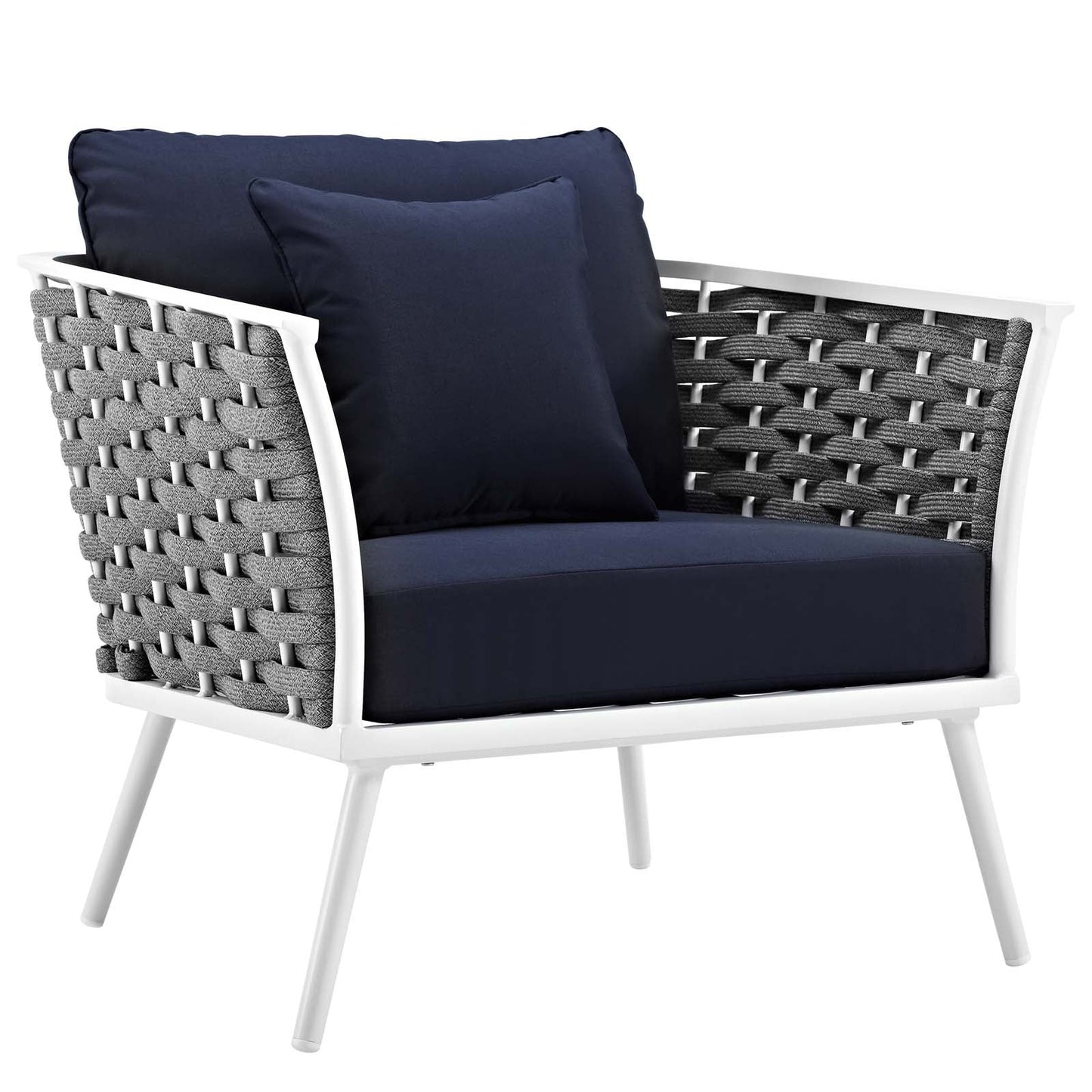 Modway Stance 5 Piece Outdoor Patio Aluminum Sectional Sofa Set | Outdoor Sofas, Loveseats & Sectionals | Modishstore-13