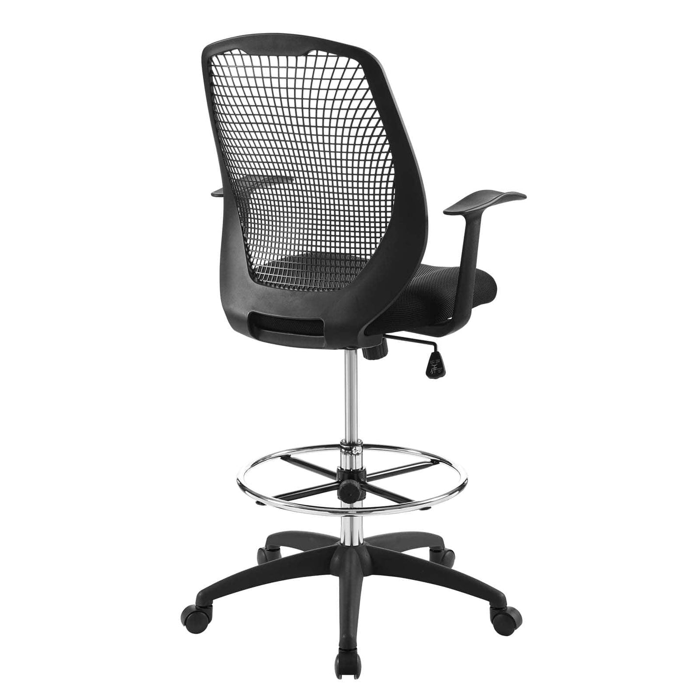 Modway Intrepid Mesh Drafting Chair Black | Office Chairs | 