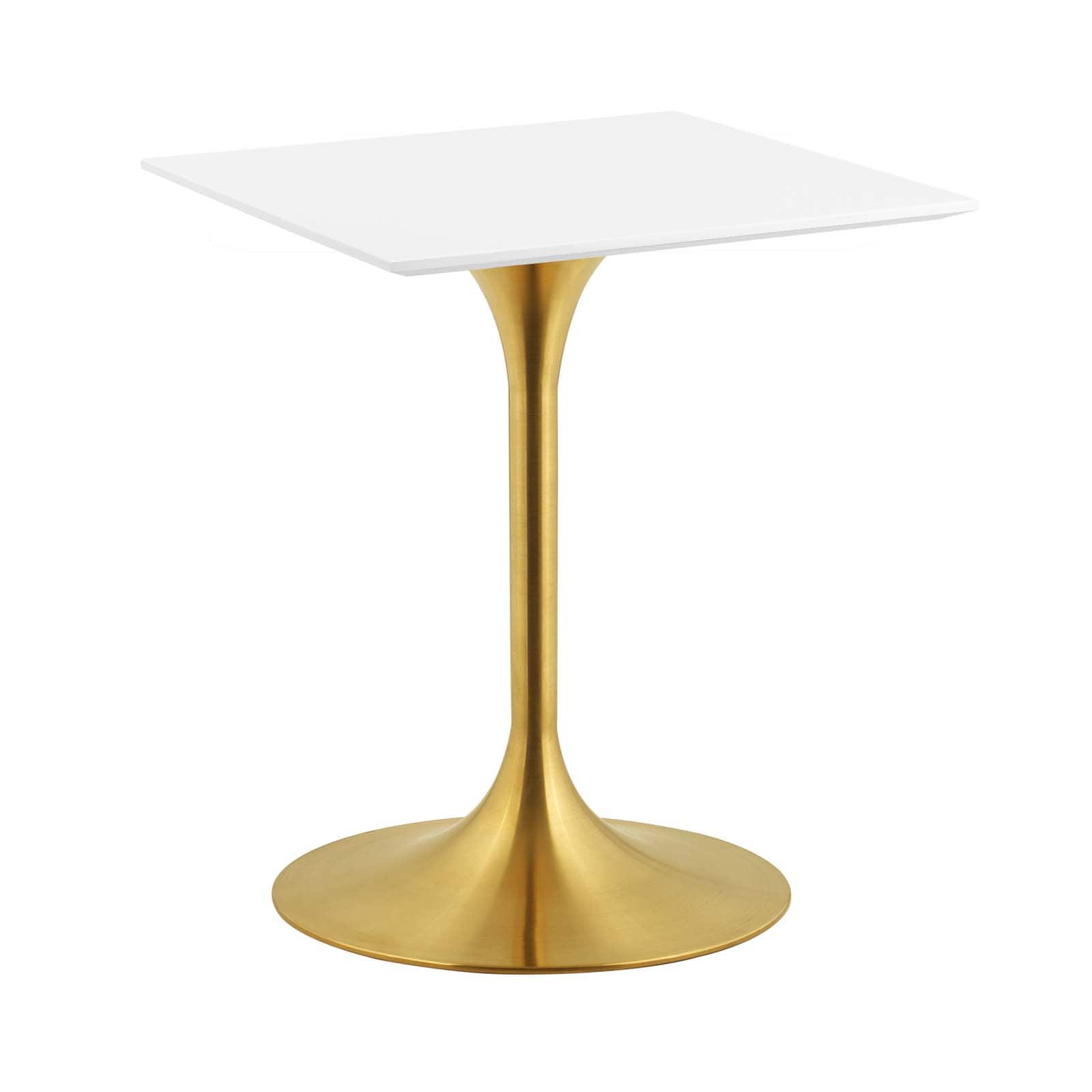 Modway Lippa 24" Square Dining Table in Gold White | Dining Tables | Modishstore-2