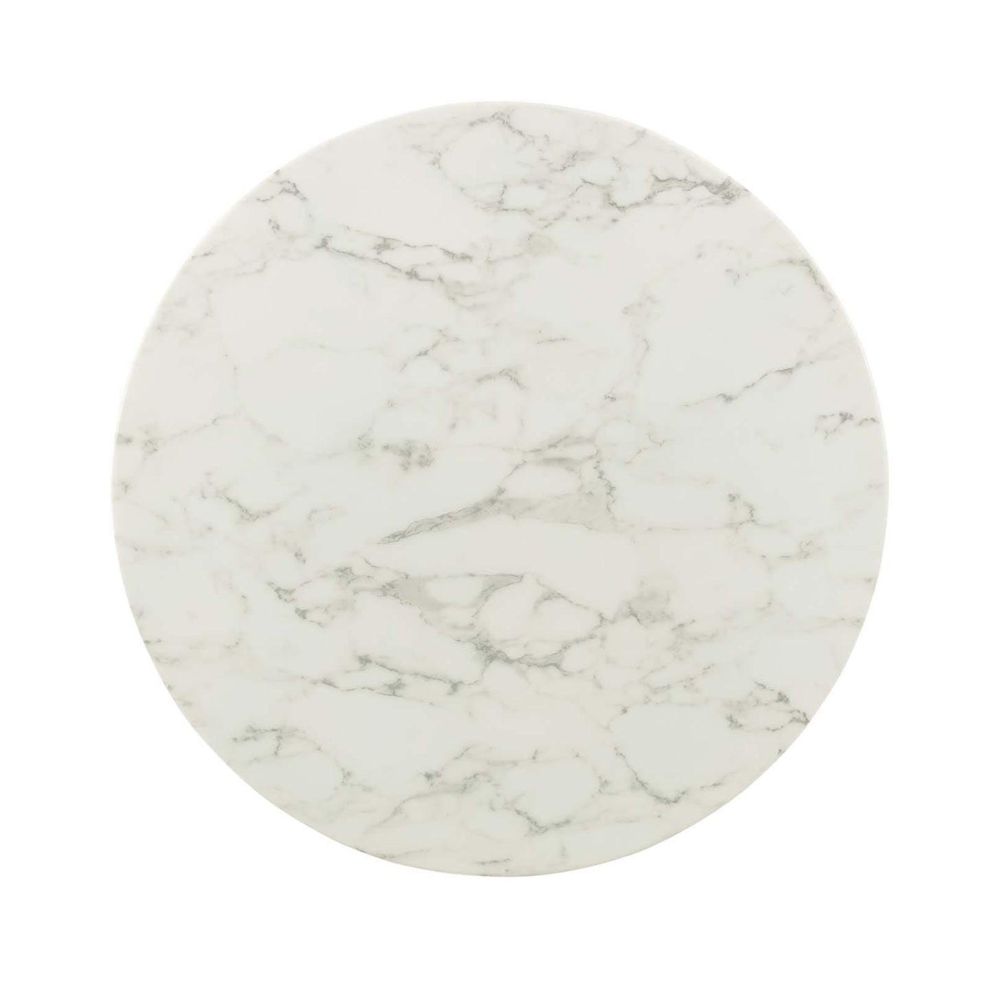 Modway Lippa 36" Round Artificial Marble Dining Table in Gold White | Dining Tables | Modishstore-4