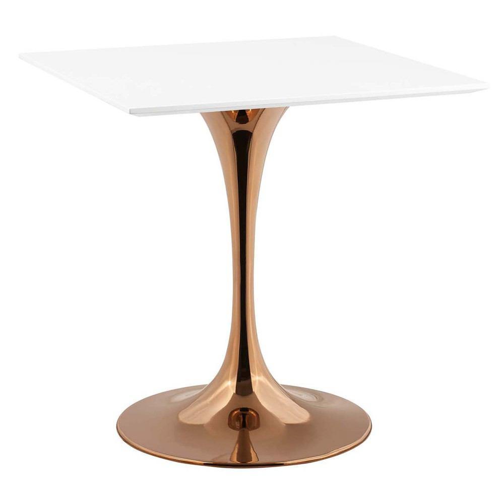 Modway Lippa 28" Square Dining Table In Rose White - EEI-3220