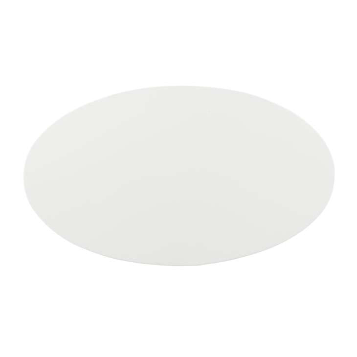 Modway Lippa 48" Oval Wood Top Dining Table in Rose White
