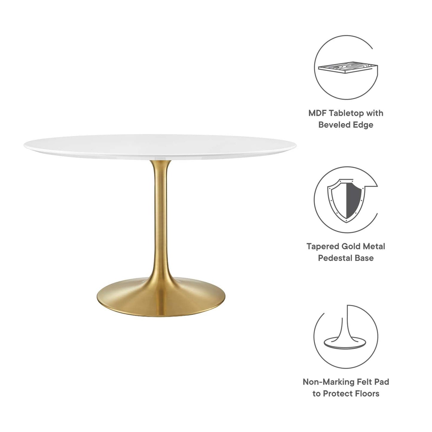 Modway Lippa 47" Round Wood Dining Table - EEI-3227