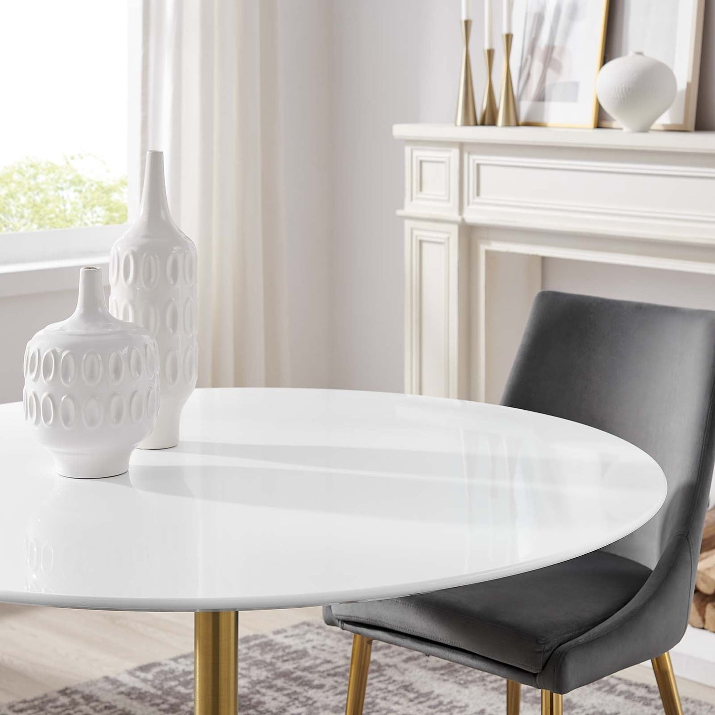 Modway Lippa 47" Round Wood Dining Table - EEI-3227