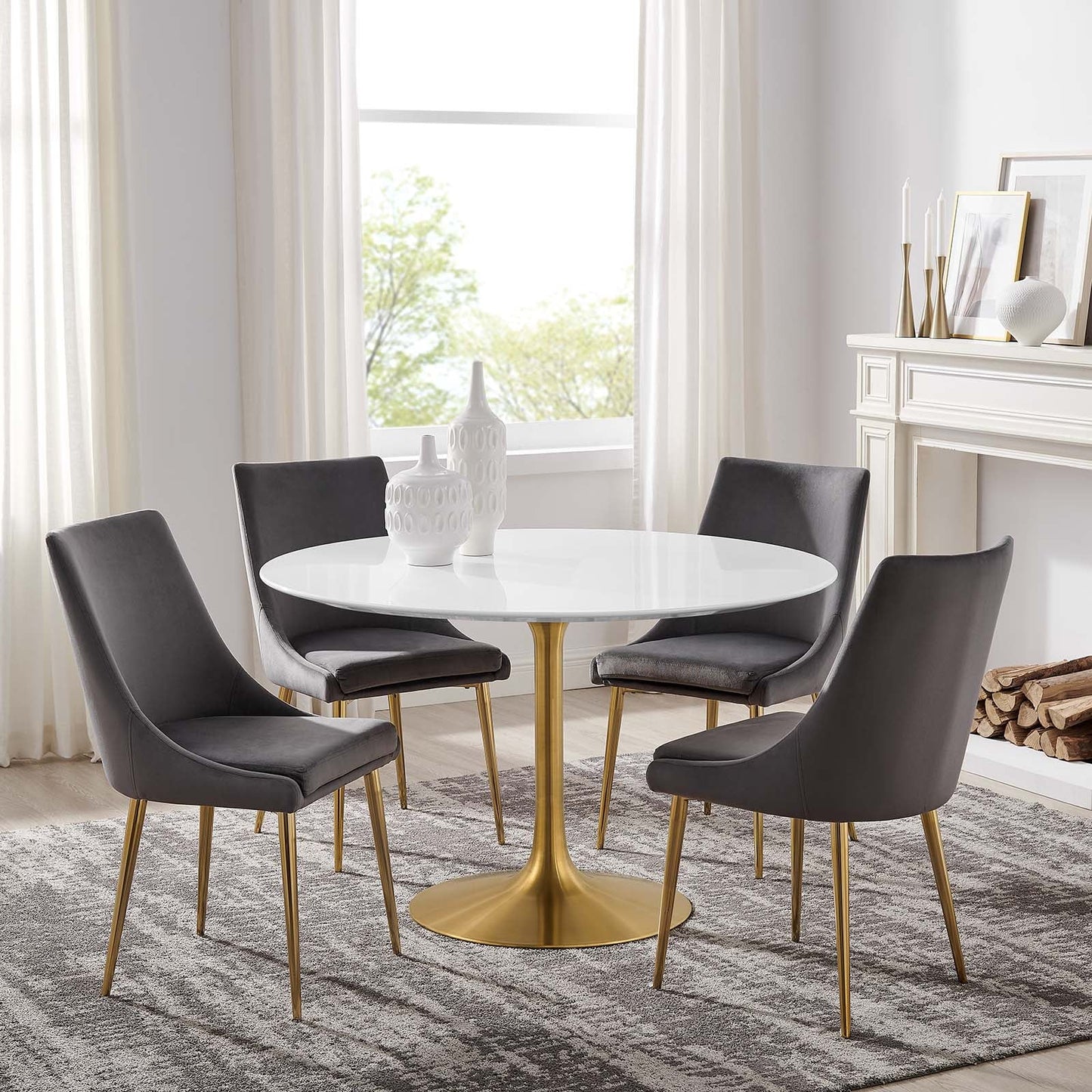 Modway Lippa 47" Round Wood Dining Table - EEI-3227