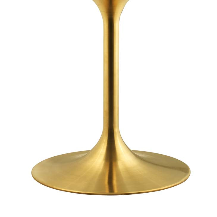 Modway Lippa 54" Round Wood Top Dining Table in Gold White | Dining Tables | Modishstore-3
