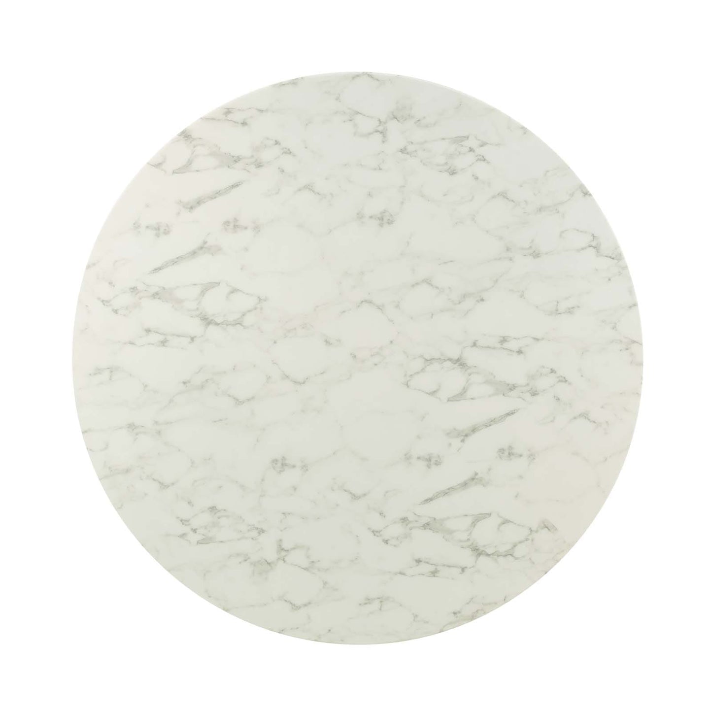 Modway Lippa 54" Round Artificial Marble Dining Table in Gold White | Dining Tables | Modishstore-3