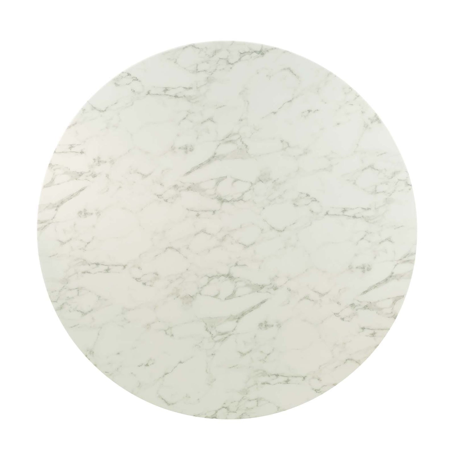 Modway Lippa 60" Round Artificial Marble Dining Table in Gold White | Dining Tables | Modishstore-4