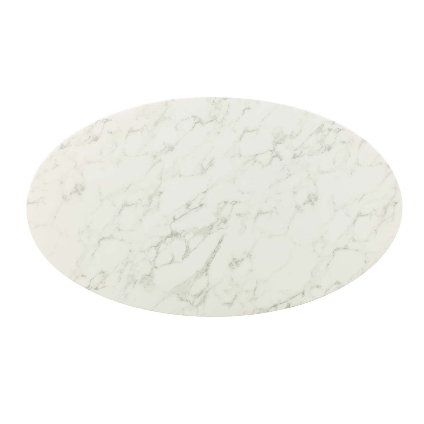 Modway Lippa 54" Oval Artificial Marble Dining Table in Gold White | Dining Tables | Modishstore-4