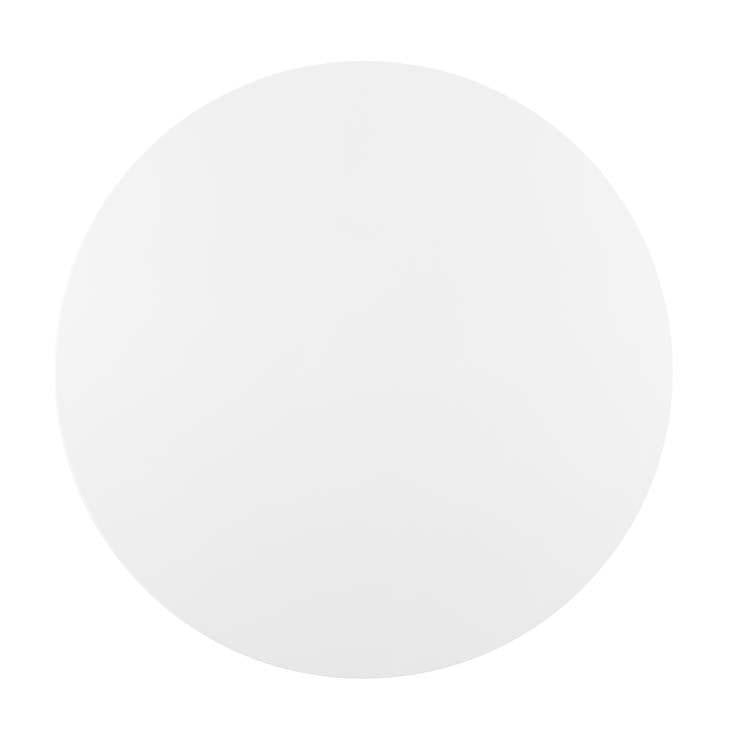 Modway Lippa 60" Round Wood Top Dining Table in Rose White