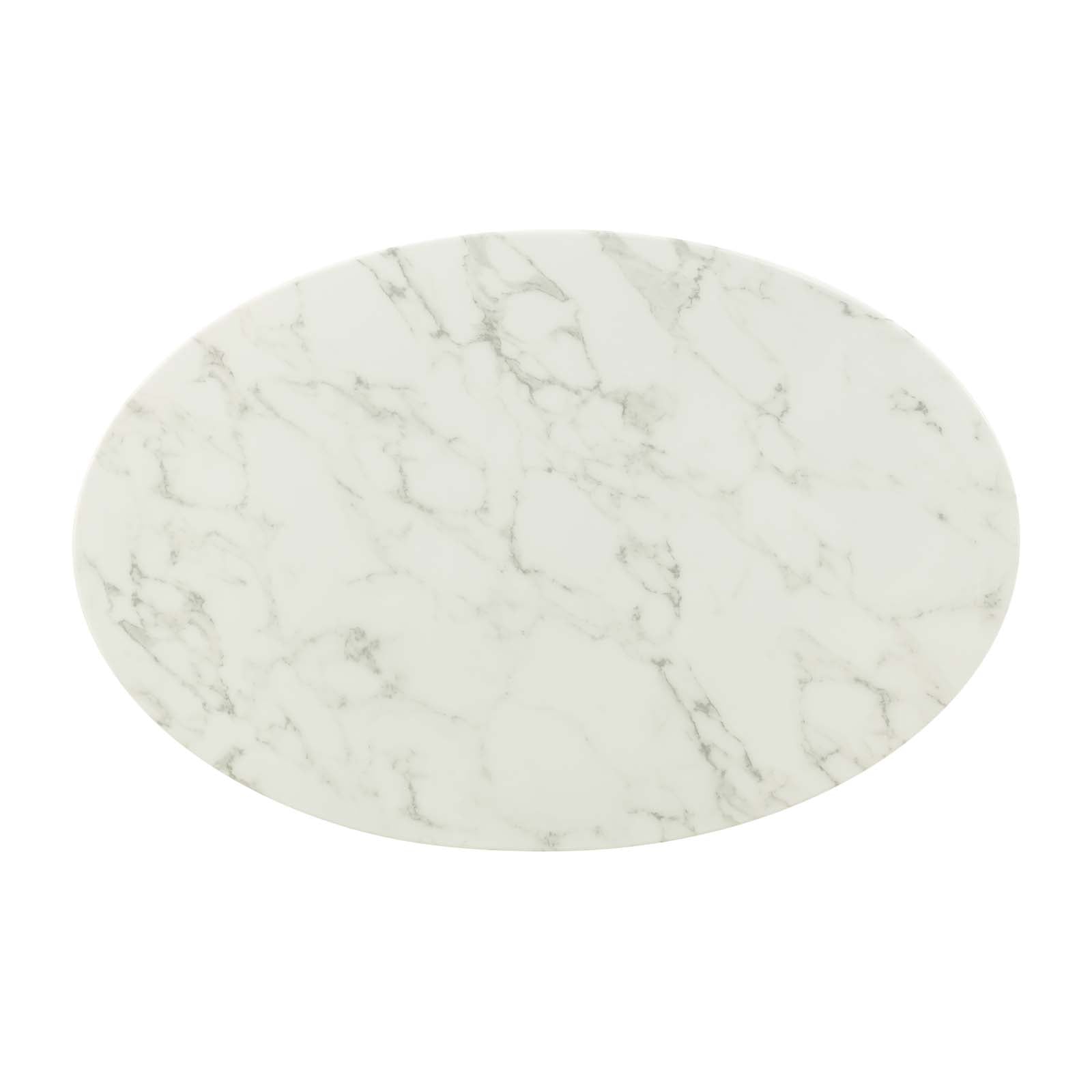 Modway Lippa 42" Oval-Shaped Coffee Table In Gold White - EEI-3249 | Coffee Tables | Modishstore-2