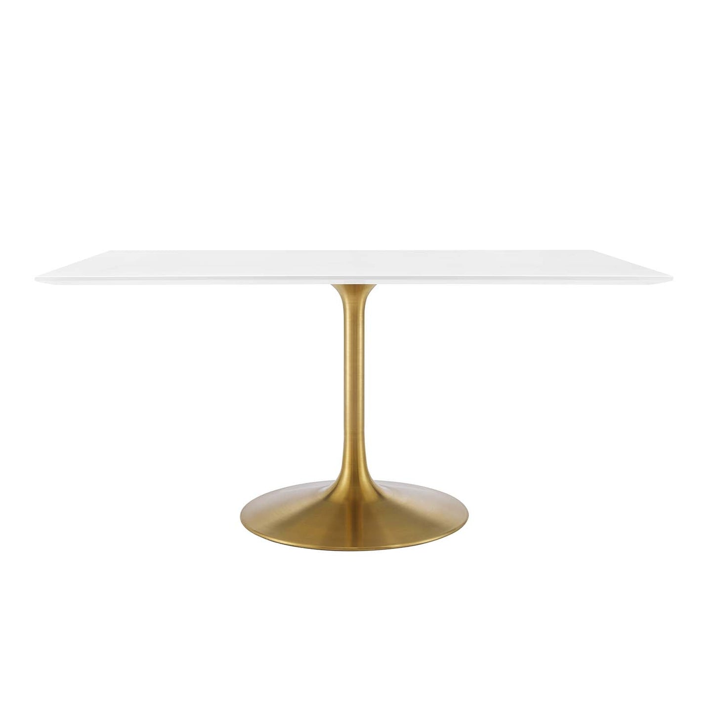 Modway Lippa 60" Rectangle Dining Table In Gold White - EEI-3256