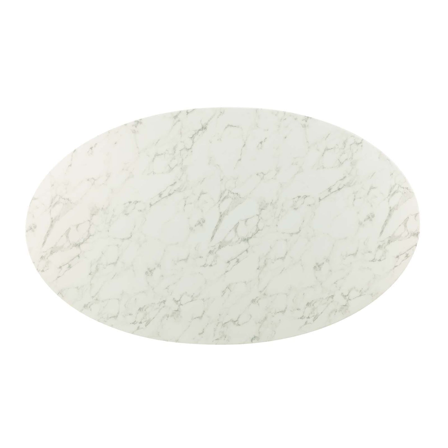 Modway Lippa 78" Oval Artificial Marble Dining Table in Gold White | Dining Tables | Modishstore-4