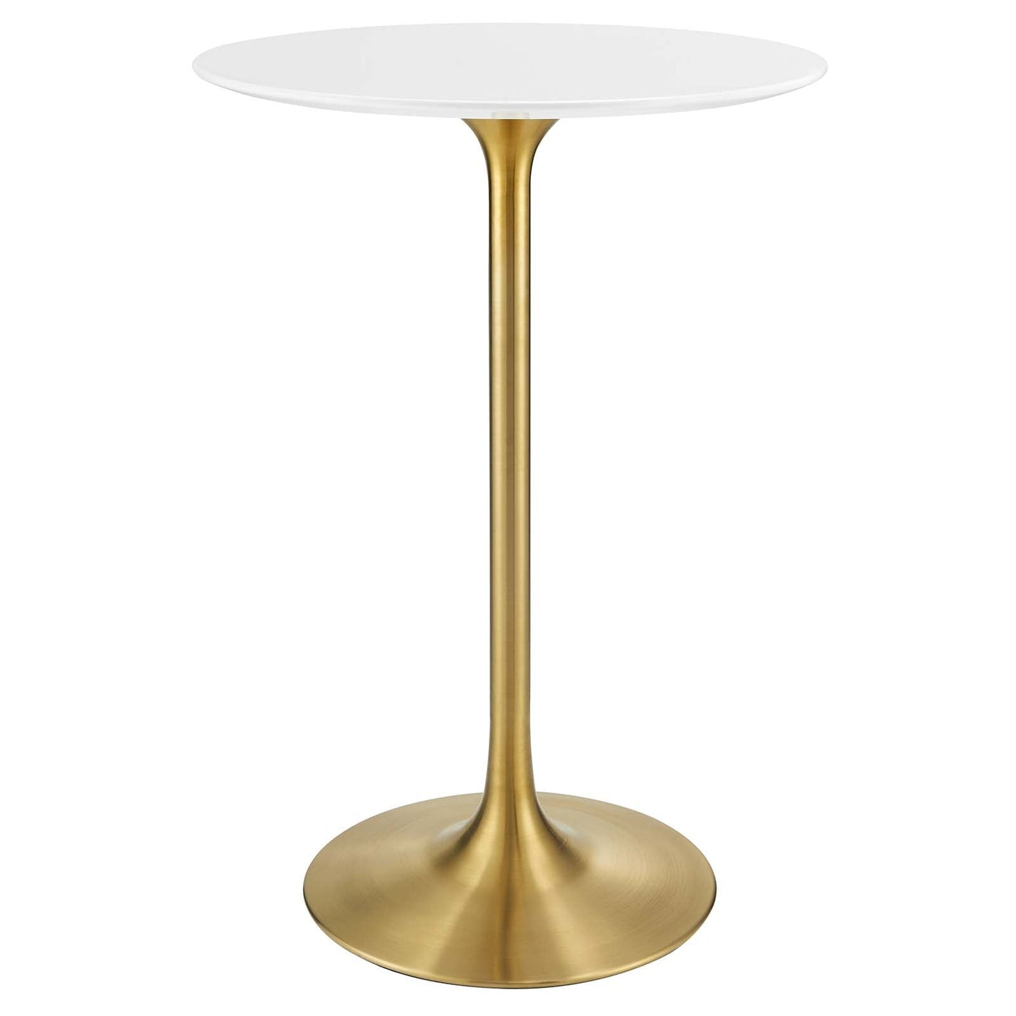 Modway Lippa 28" Bar Table In Gold White - EEI-3262 - EEI-3262