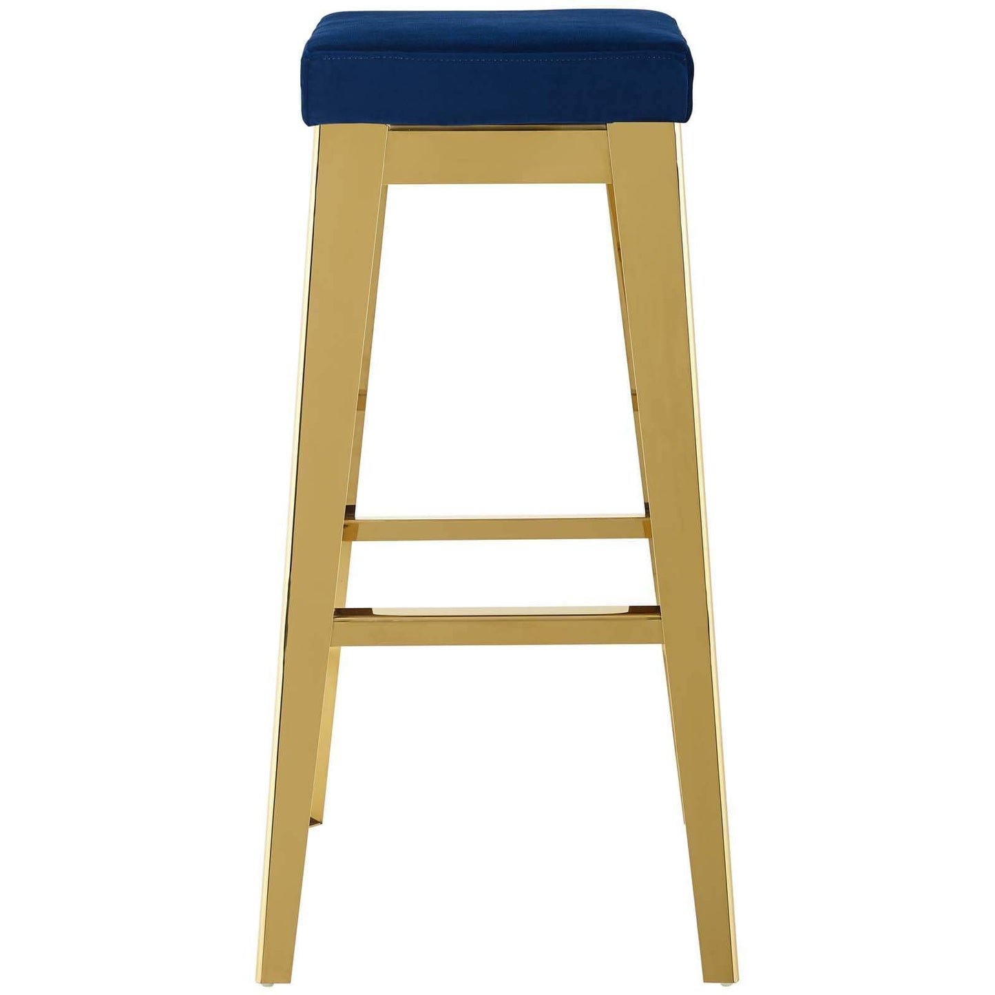 Modway Arrive Gold Stainless Steel Upholstered Velvet Bar Stool