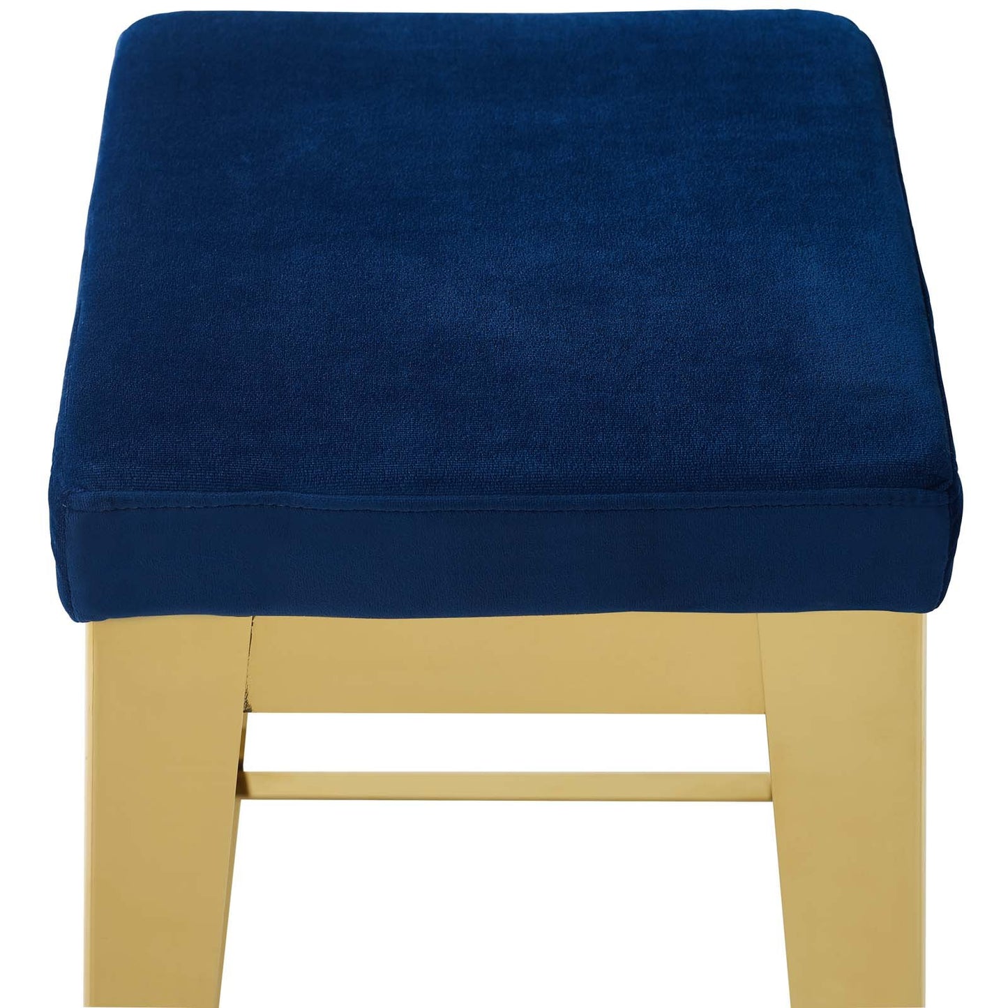 Modway Arrive Gold Stainless Steel Upholstered Velvet Bar Stool