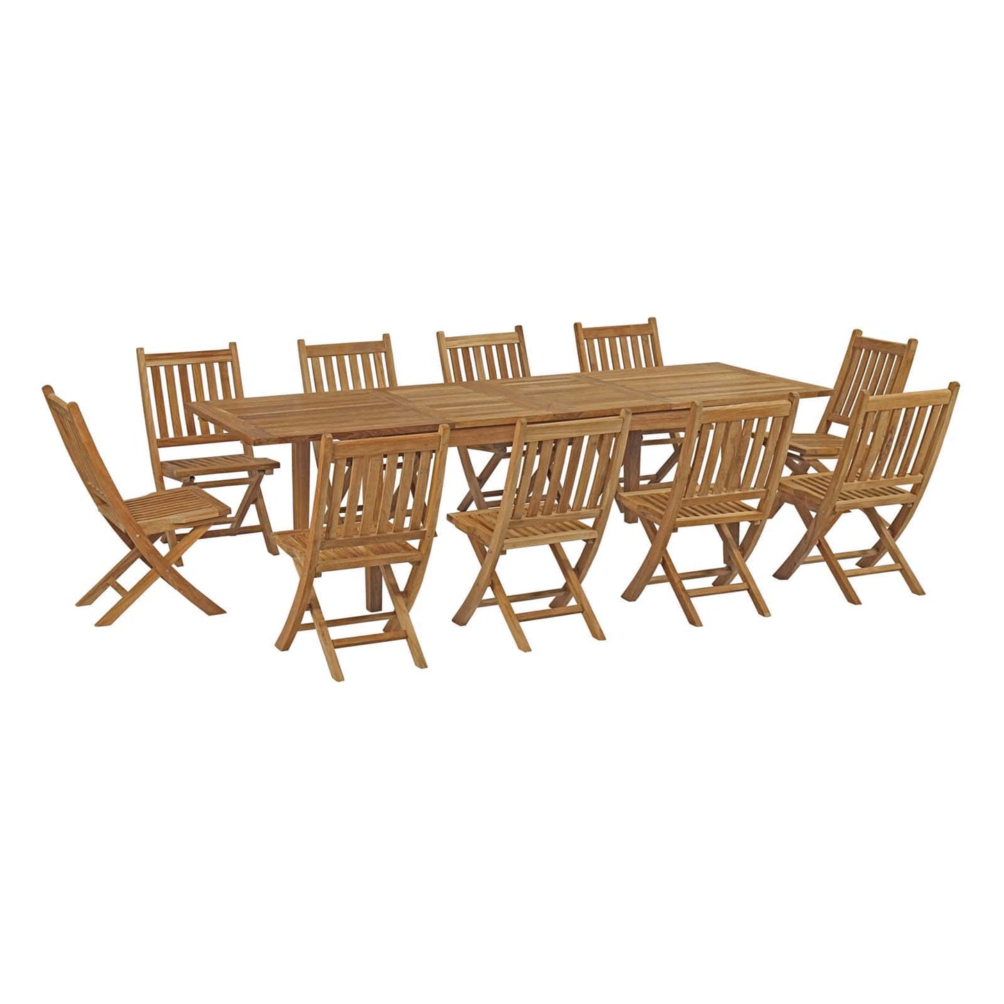 Modway Marina 11 Piece Outdoor Patio Teak Outdoor Dining Set-EEI-3284 | Outdoor Dining Set | Modishstore-2