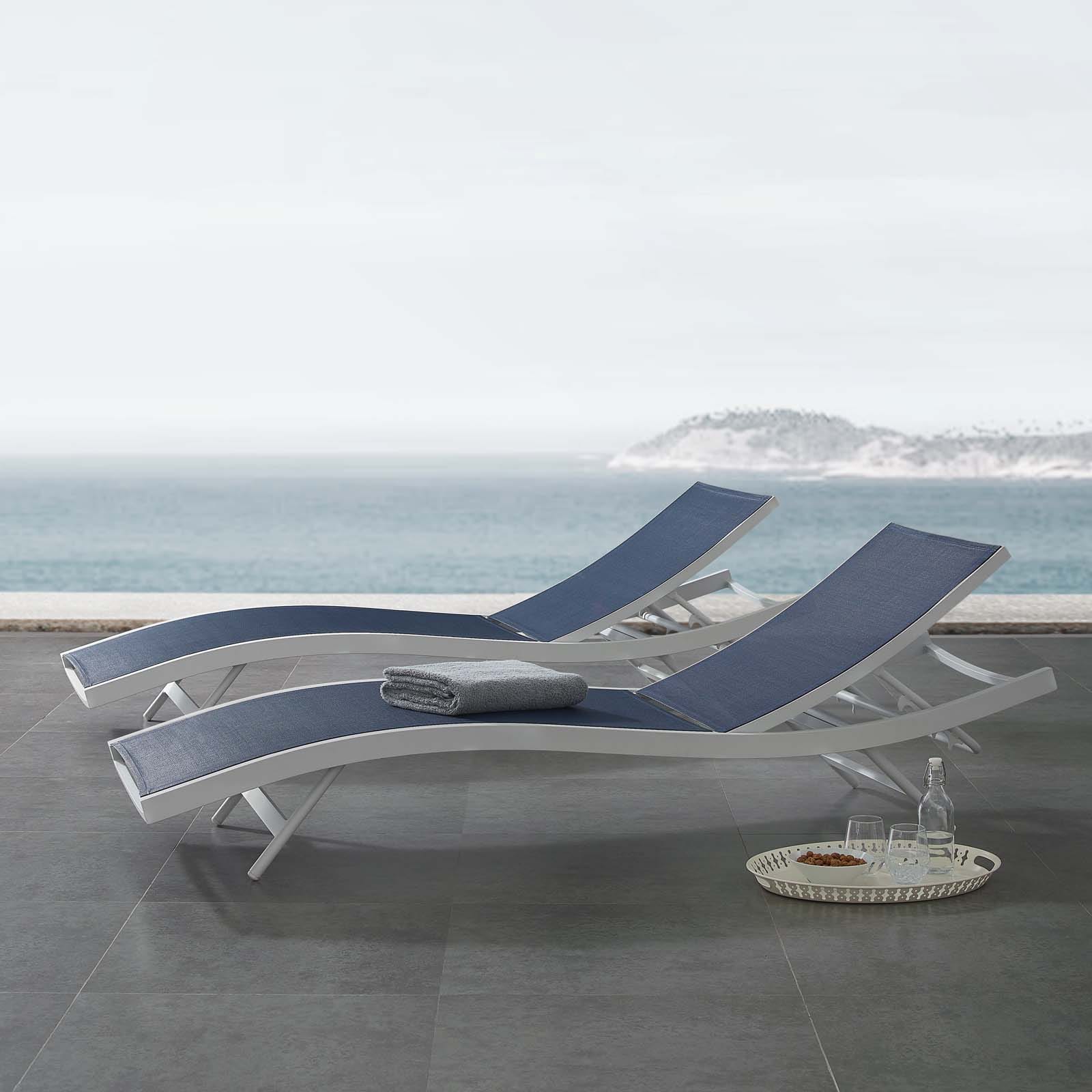 Modway Glimpse Outdoor Patio Mesh Chaise Lounge Chair | Outdoor Recliners & Lounge Chairs | 