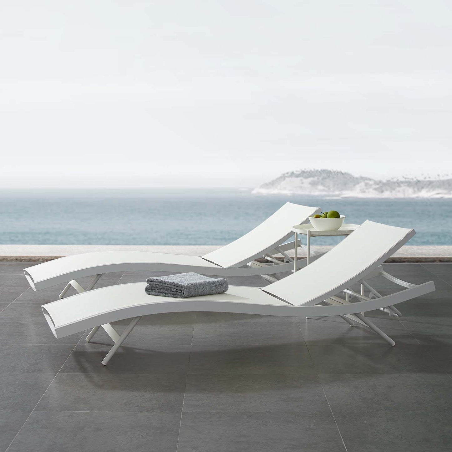 Modway Glimpse Outdoor Patio Mesh Chaise Lounge Chair | Outdoor Recliners & Lounge Chairs | 