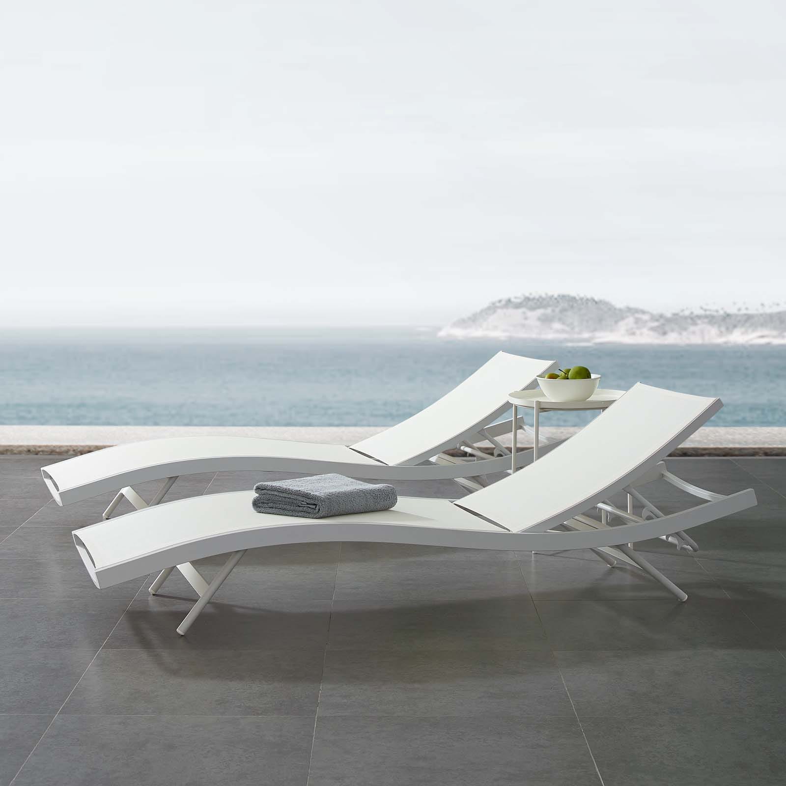 Modway Glimpse Outdoor Patio Mesh Chaise Lounge Chair | Outdoor Recliners & Lounge Chairs | 