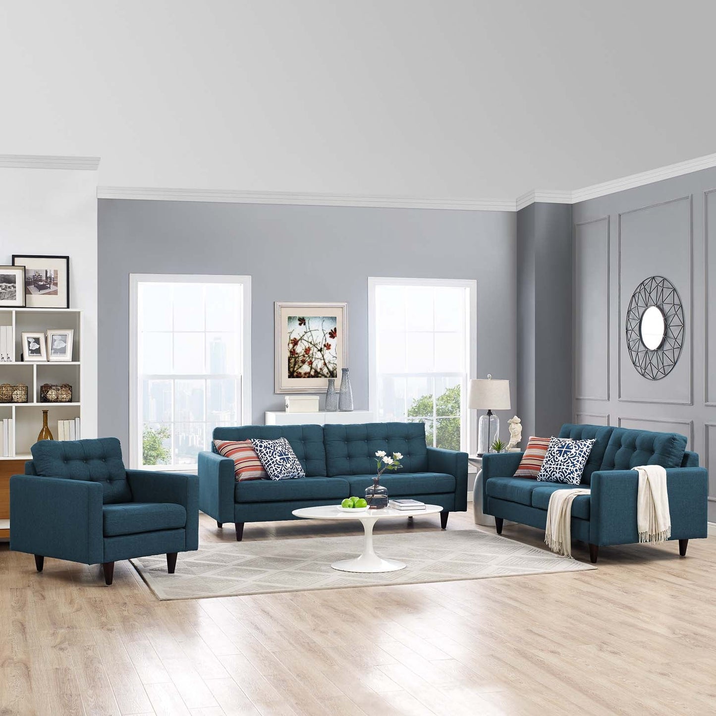 Modway Empress Sofa, Loveseat and Armchair Set of 3 | Sofas | 
