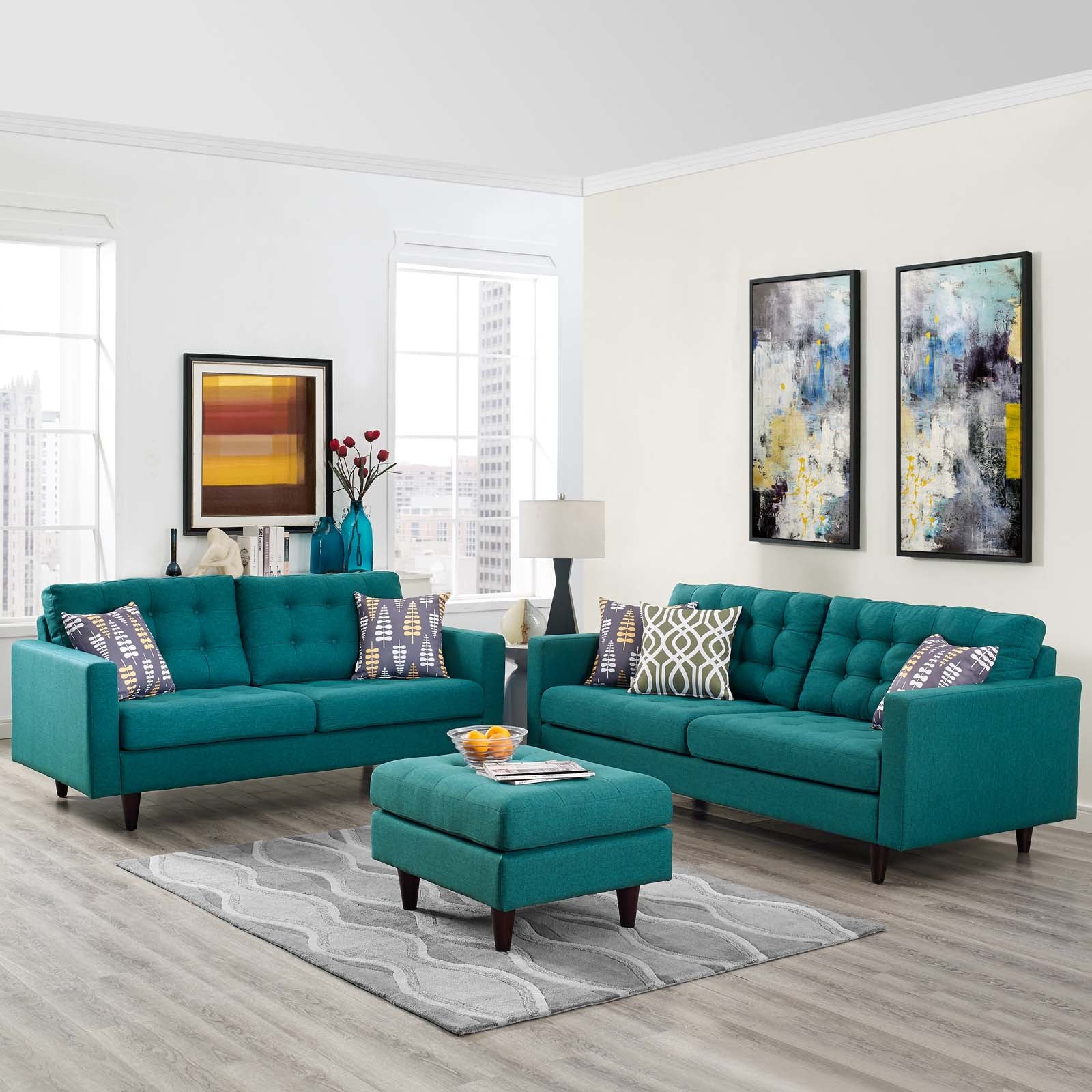 Modway Empress Sofa and Loveseat Set of 2 | Sofas | 