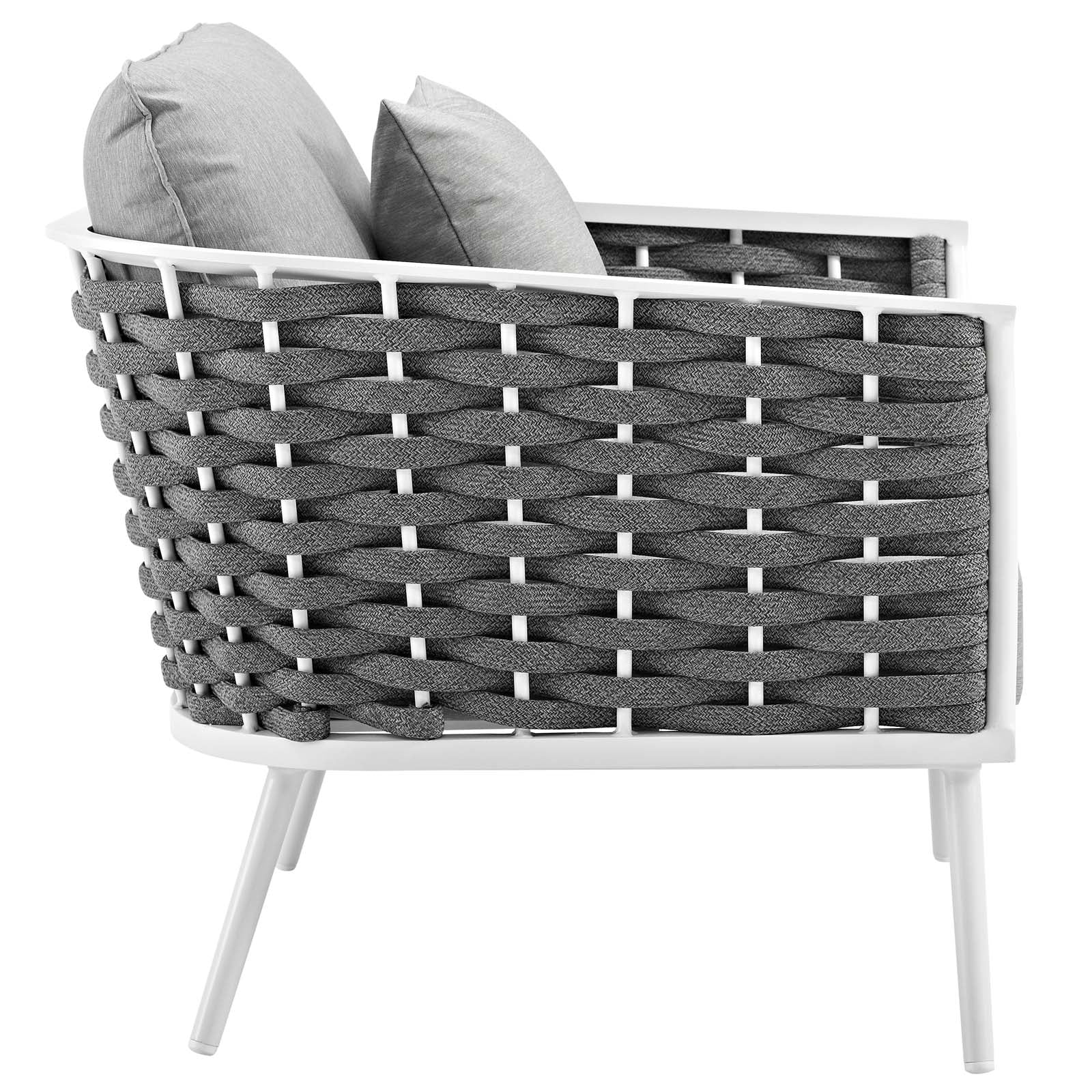 Modway Stance 5 Piece Outdoor Patio Aluminum Sectional Sofa Set | Outdoor Sofas, Loveseats & Sectionals | Modishstore-6