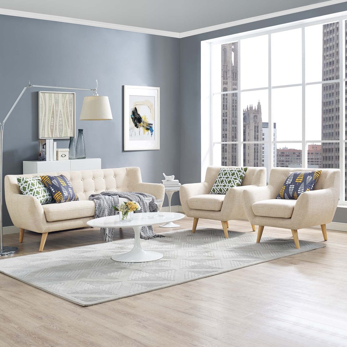 Modway Remark 3 Piece Living Room Set | Sofas | Modishstore-7