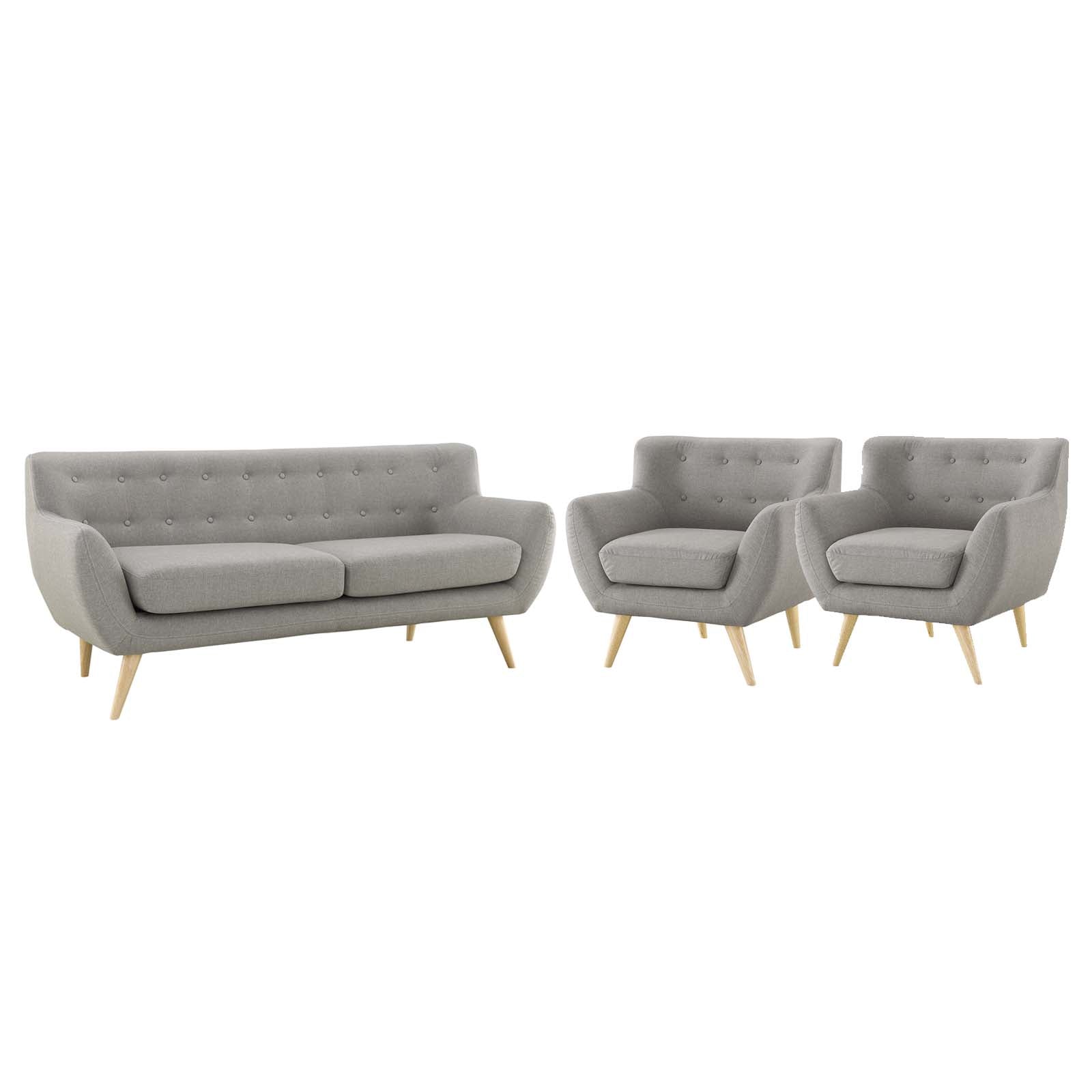 Modway Remark 3 Piece Living Room Set | Sofas | Modishstore-37