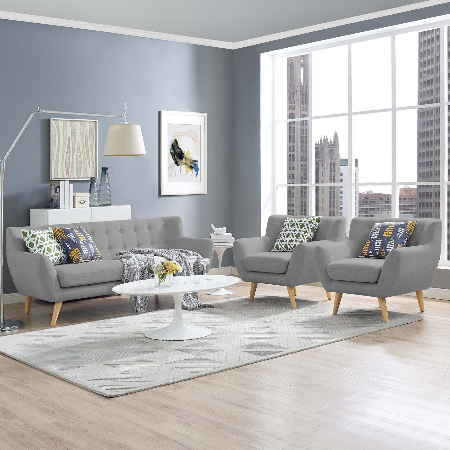Modway Remark 3 Piece Living Room Set | Sofas | Modishstore-33