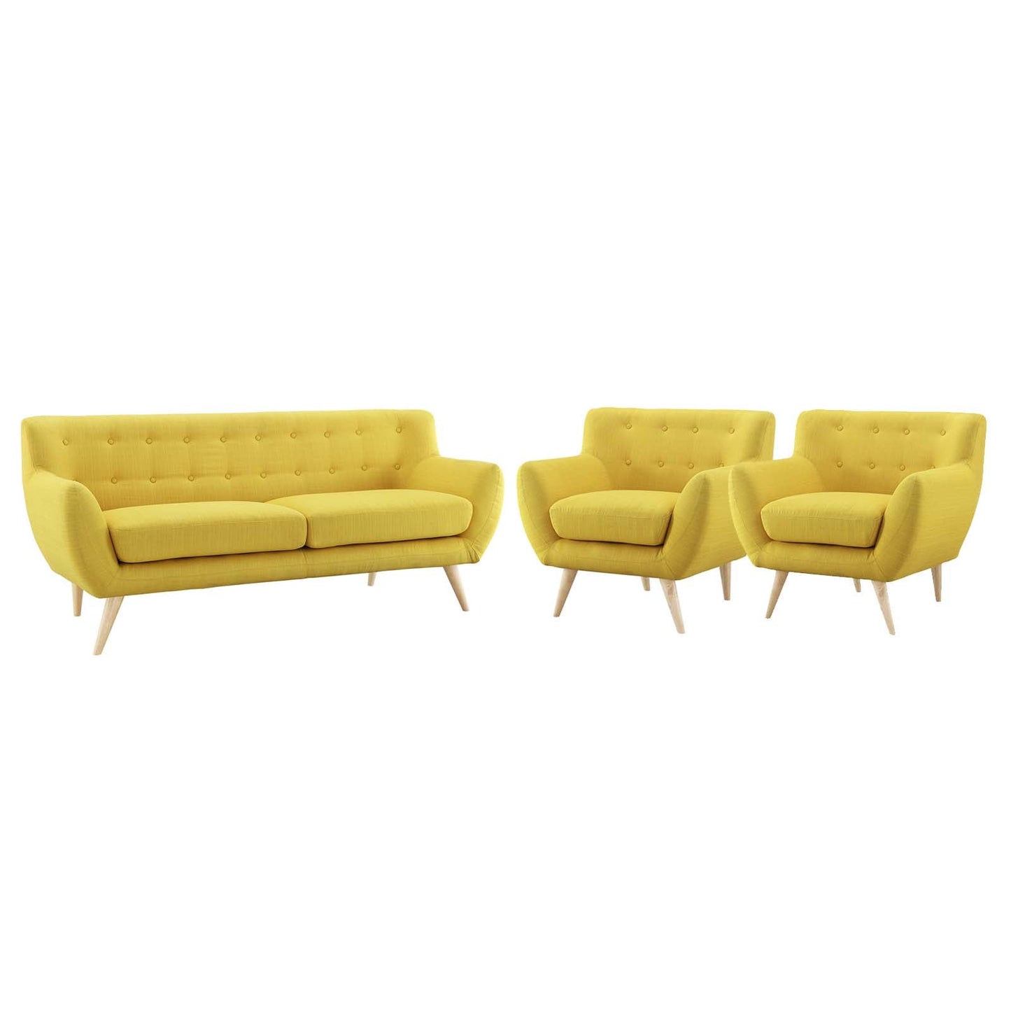 Modway Remark 3 Piece Living Room Set | Sofas | Modishstore-29