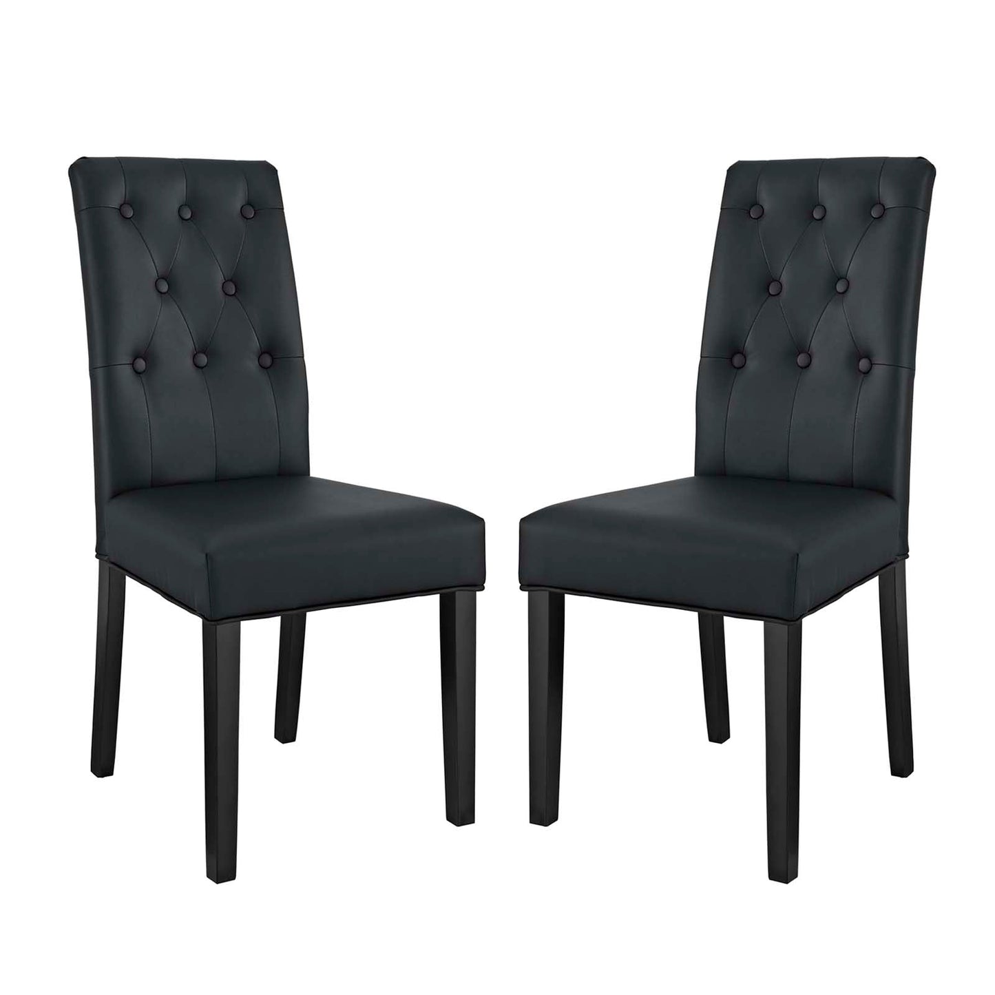 Modway Confer Dining Side Chair Vinyl Set of 2 | Dining Chairs | 