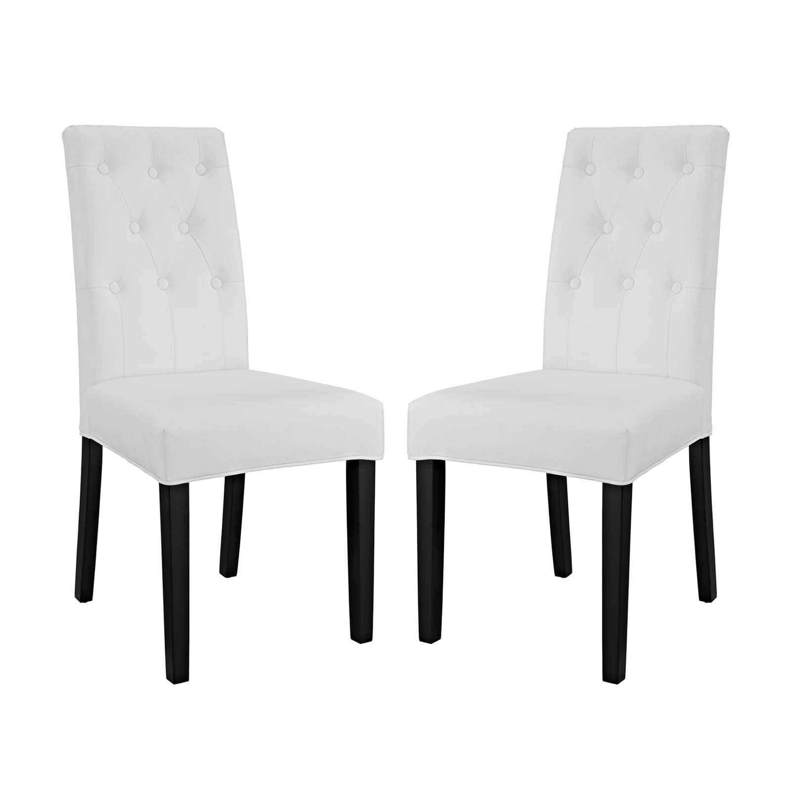 Modway Confer Dining Side Chair Vinyl Set of 2 | Dining Chairs | 