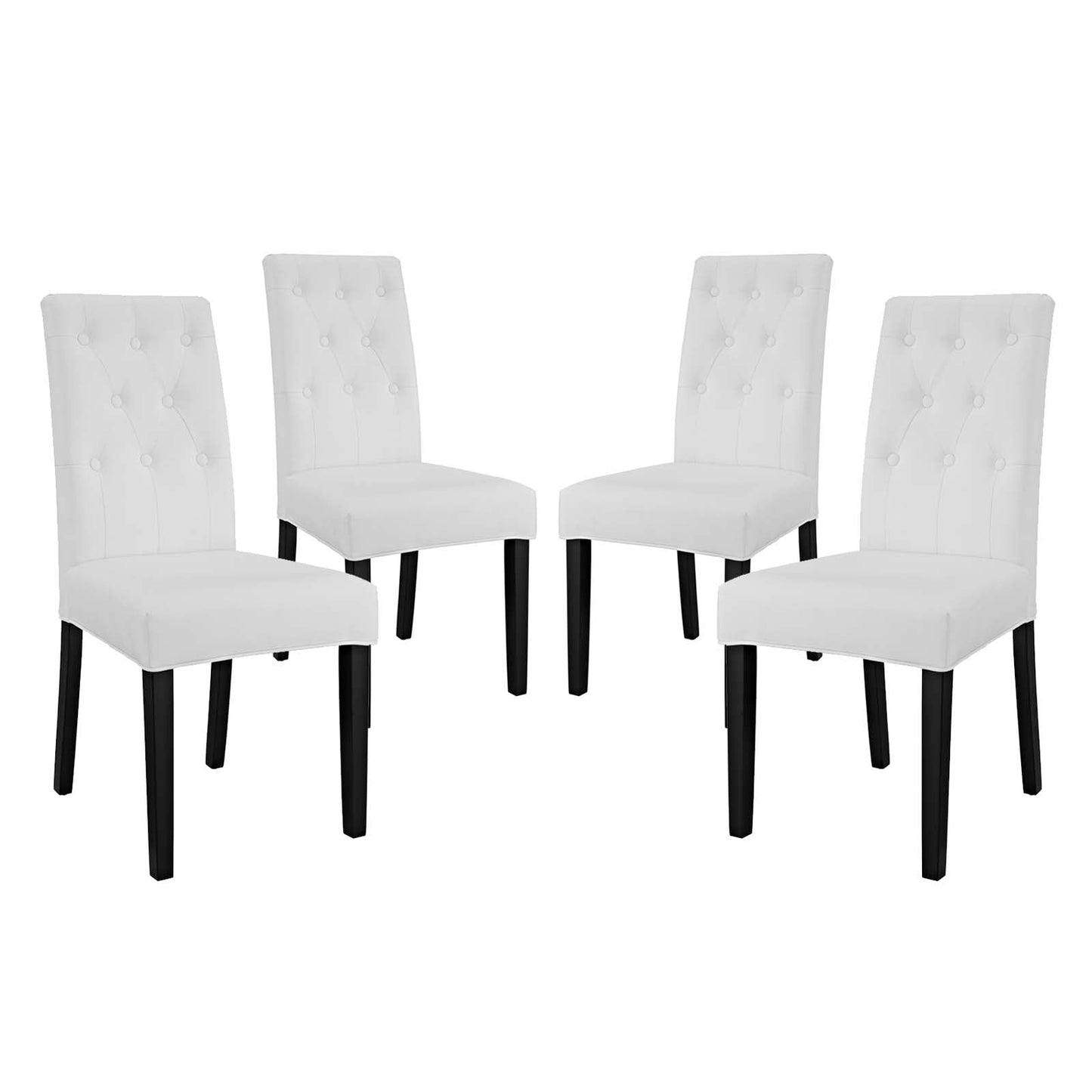 Modway Confer Dining Side Chair Vinyl Set of 4 | Dining Chairs | 