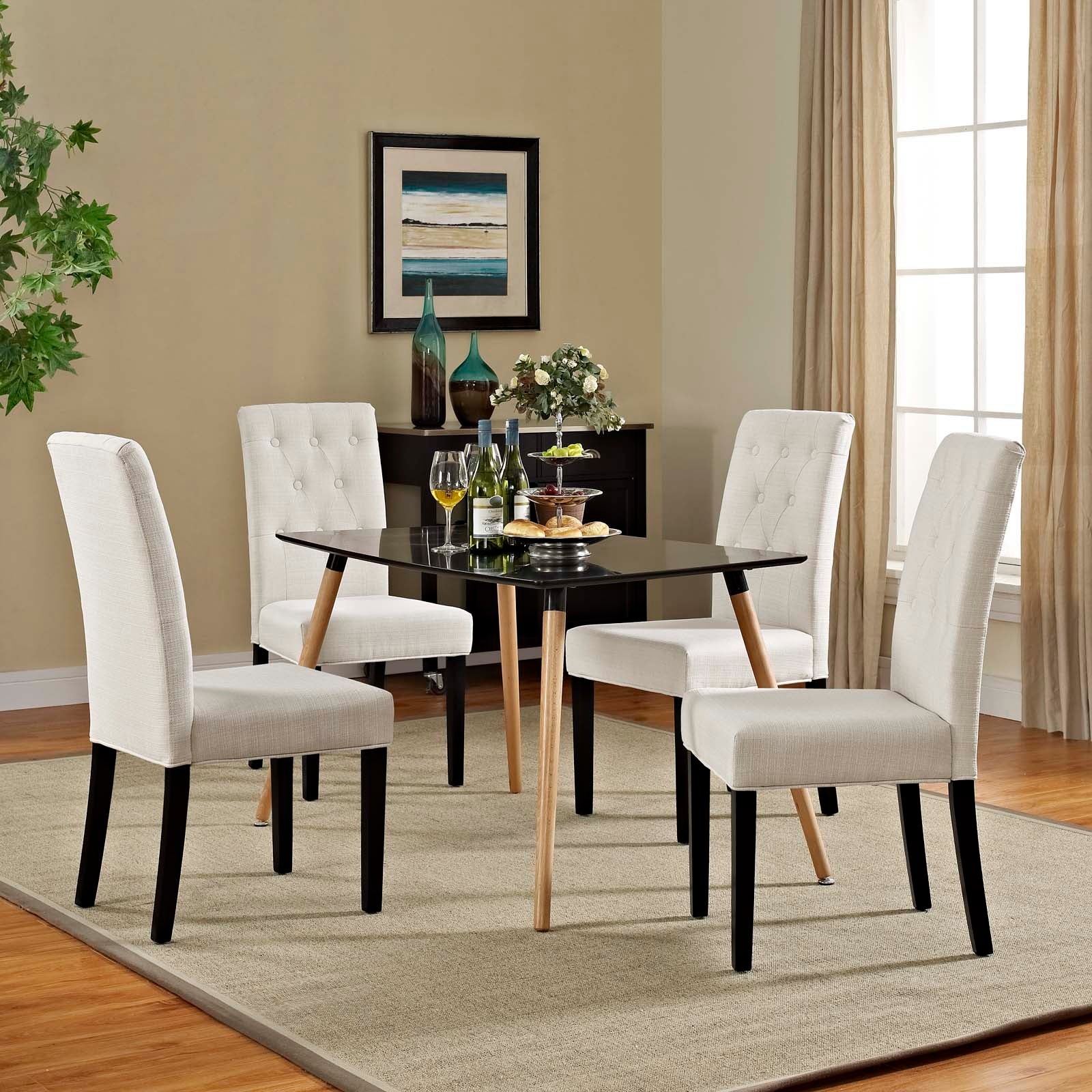 Modway Confer Dining Side Chair Fabric Set of 4 | Dining Chairs | 